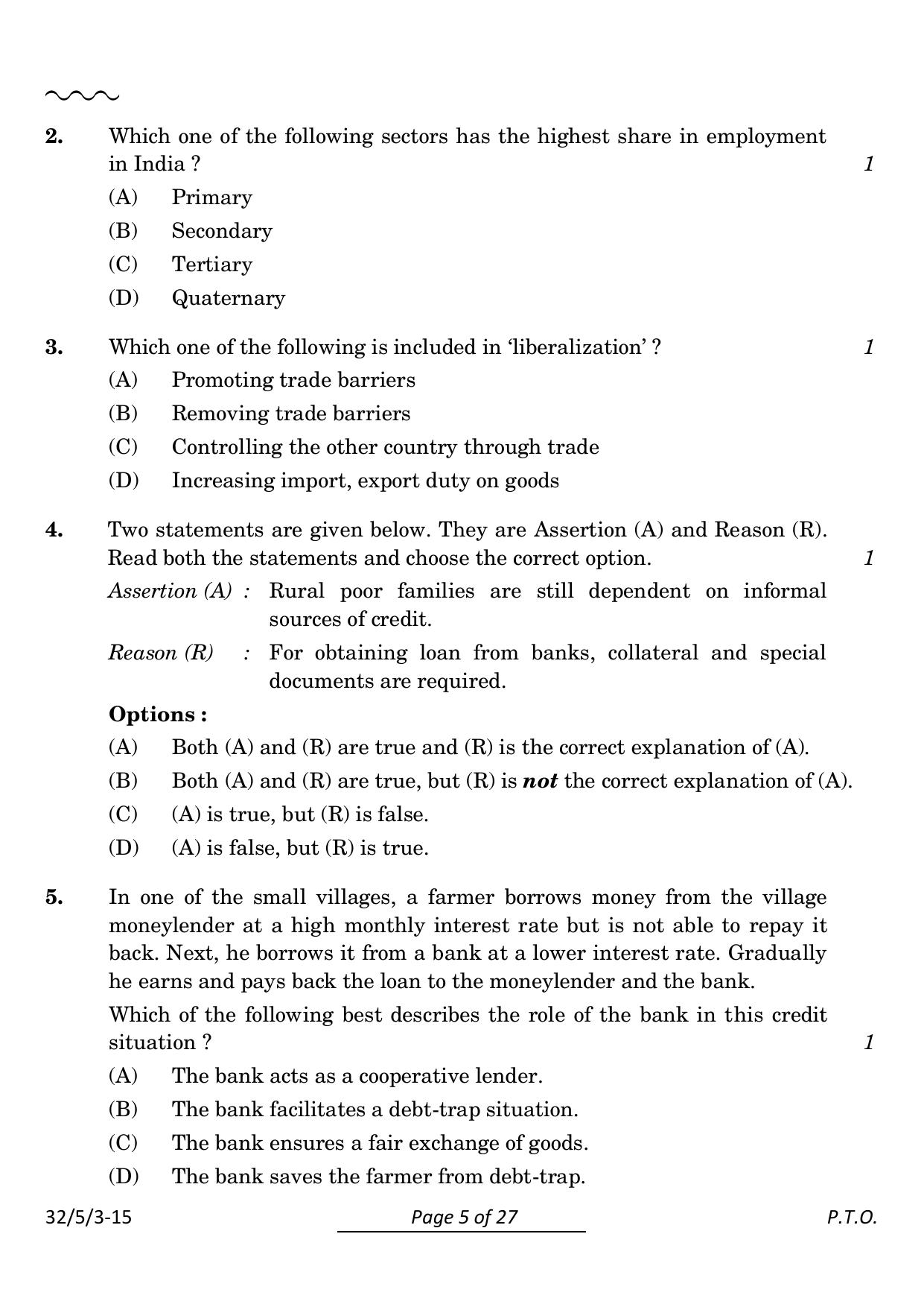 CBSE Class 10 32-5-3 Social Science 2024 Question Paper - Page 5