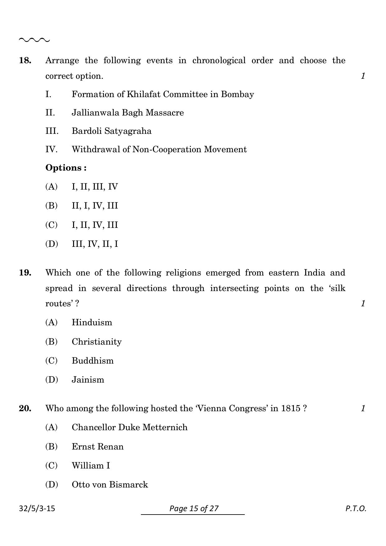 CBSE Class 10 32-5-3 Social Science 2024 Question Paper - Page 15