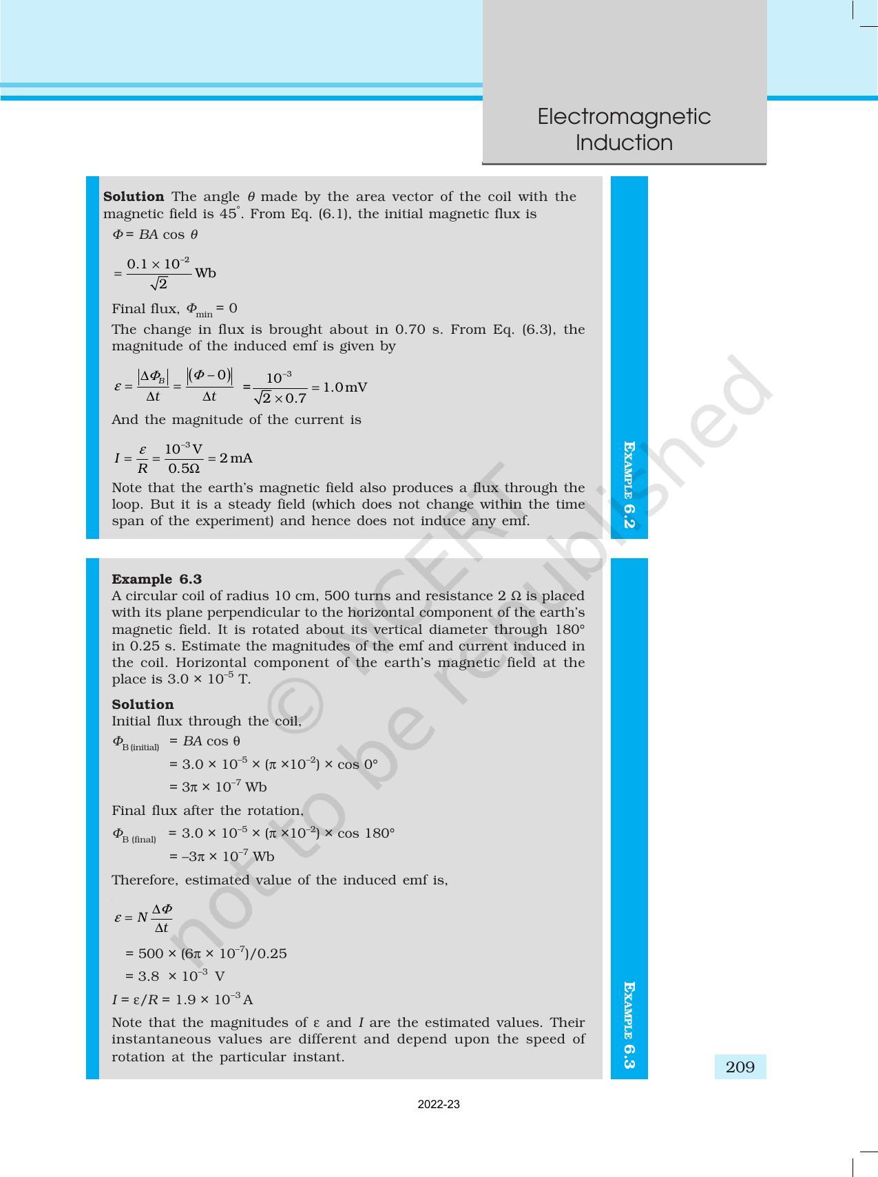 NCERT Book for Class 12 Physics Chapter 6 Electromagnetic Induction - Page 6