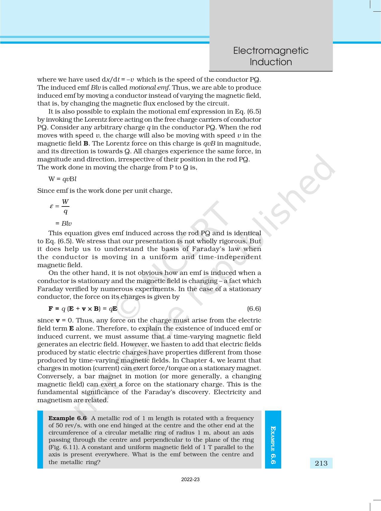 NCERT Book for Class 12 Physics Chapter 6 Electromagnetic Induction - Page 10