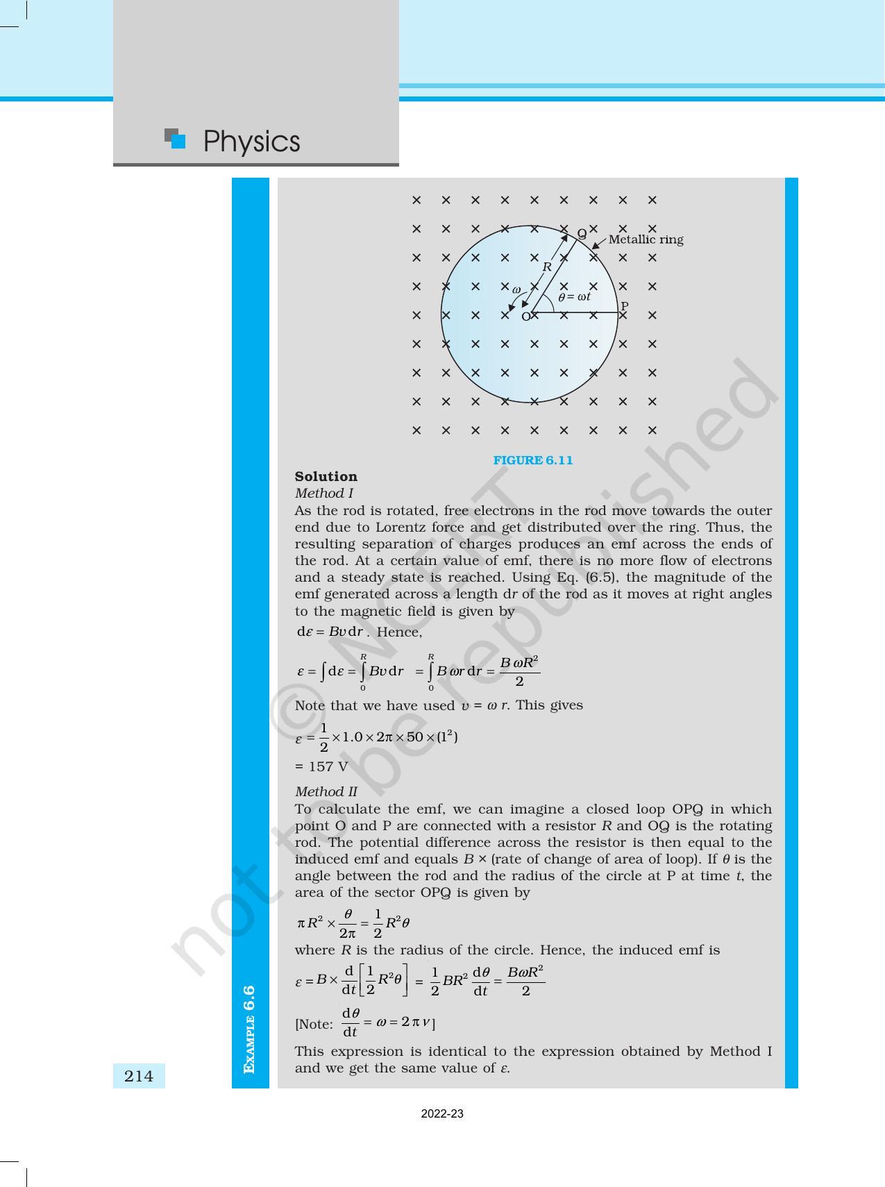 NCERT Book for Class 12 Physics Chapter 6 Electromagnetic Induction - Page 11