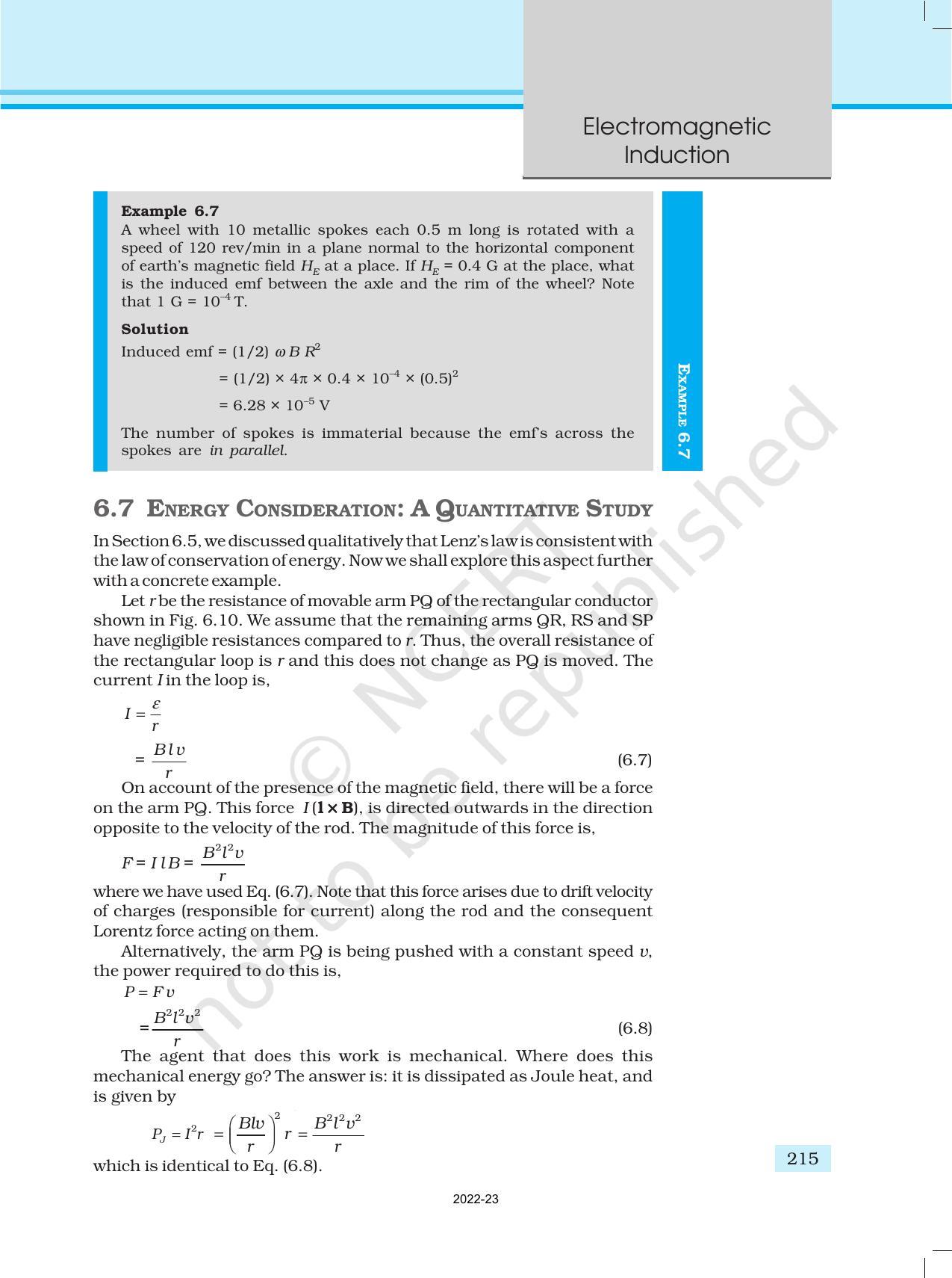 NCERT Book for Class 12 Physics Chapter 6 Electromagnetic Induction - Page 12