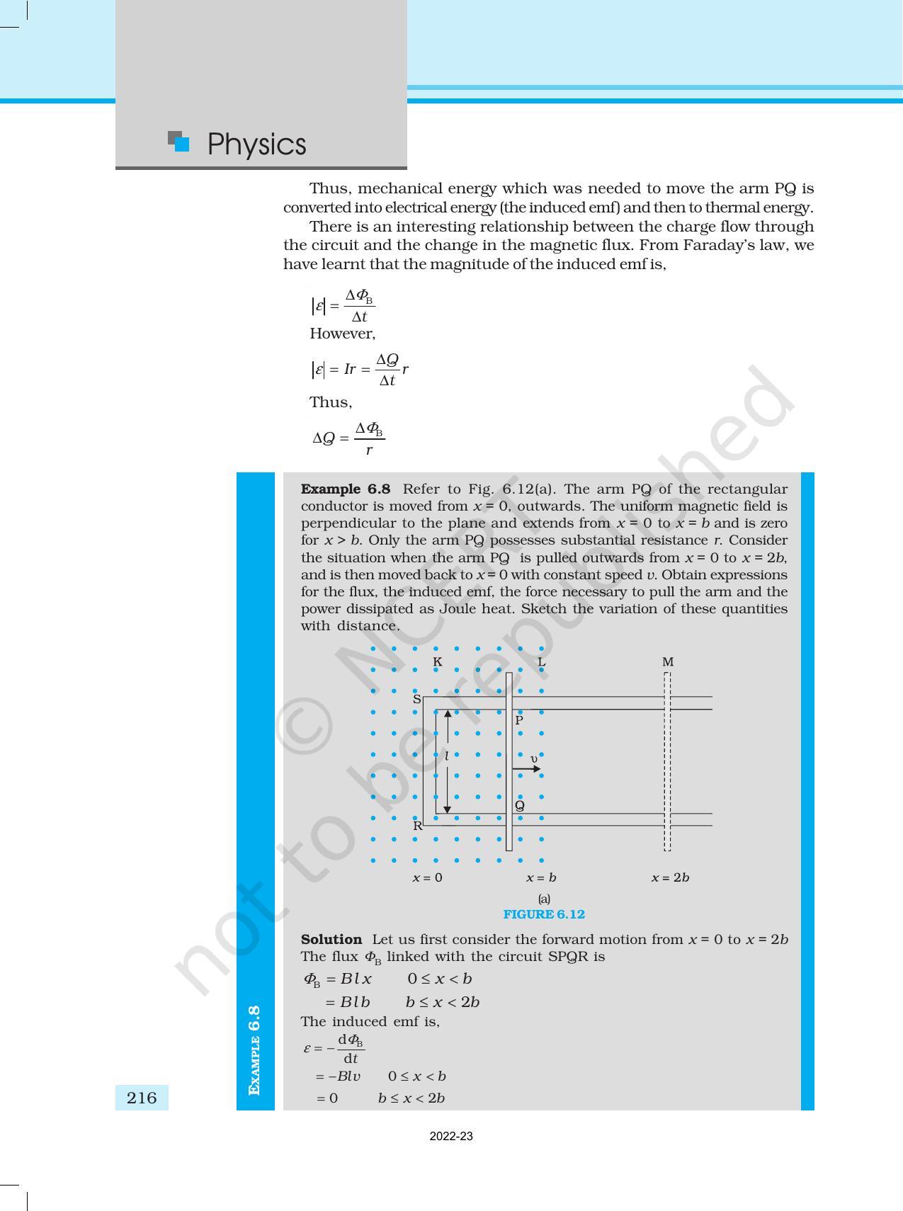 NCERT Book for Class 12 Physics Chapter 6 Electromagnetic Induction - Page 13