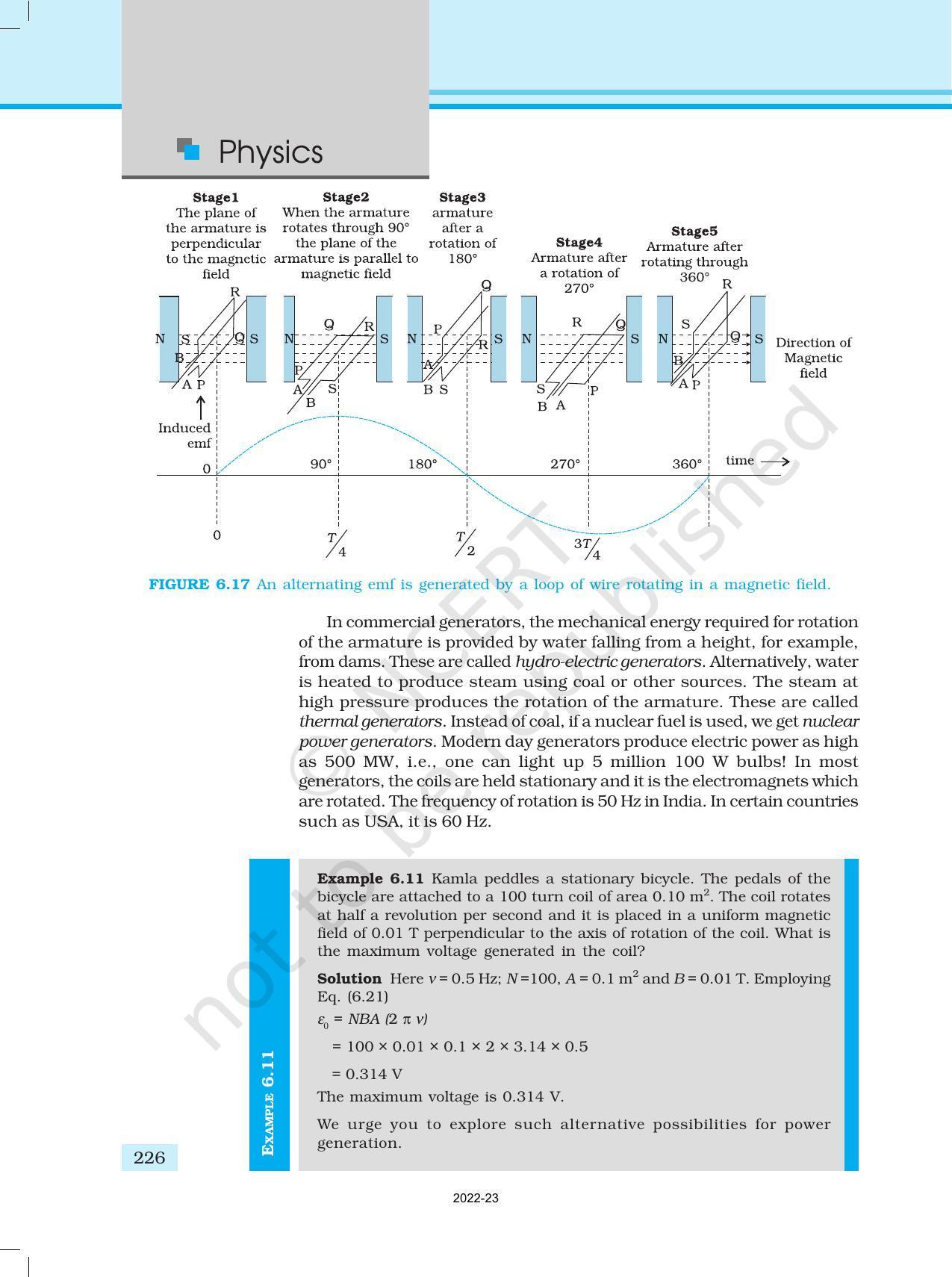 NCERT Book for Class 12 Physics Chapter 6 Electromagnetic Induction - Page 23