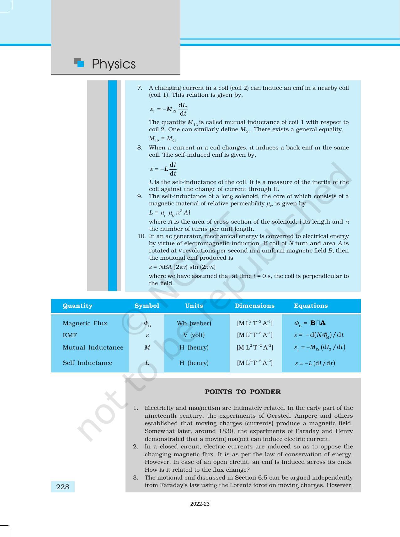 NCERT Book for Class 12 Physics Chapter 6 Electromagnetic Induction - Page 25