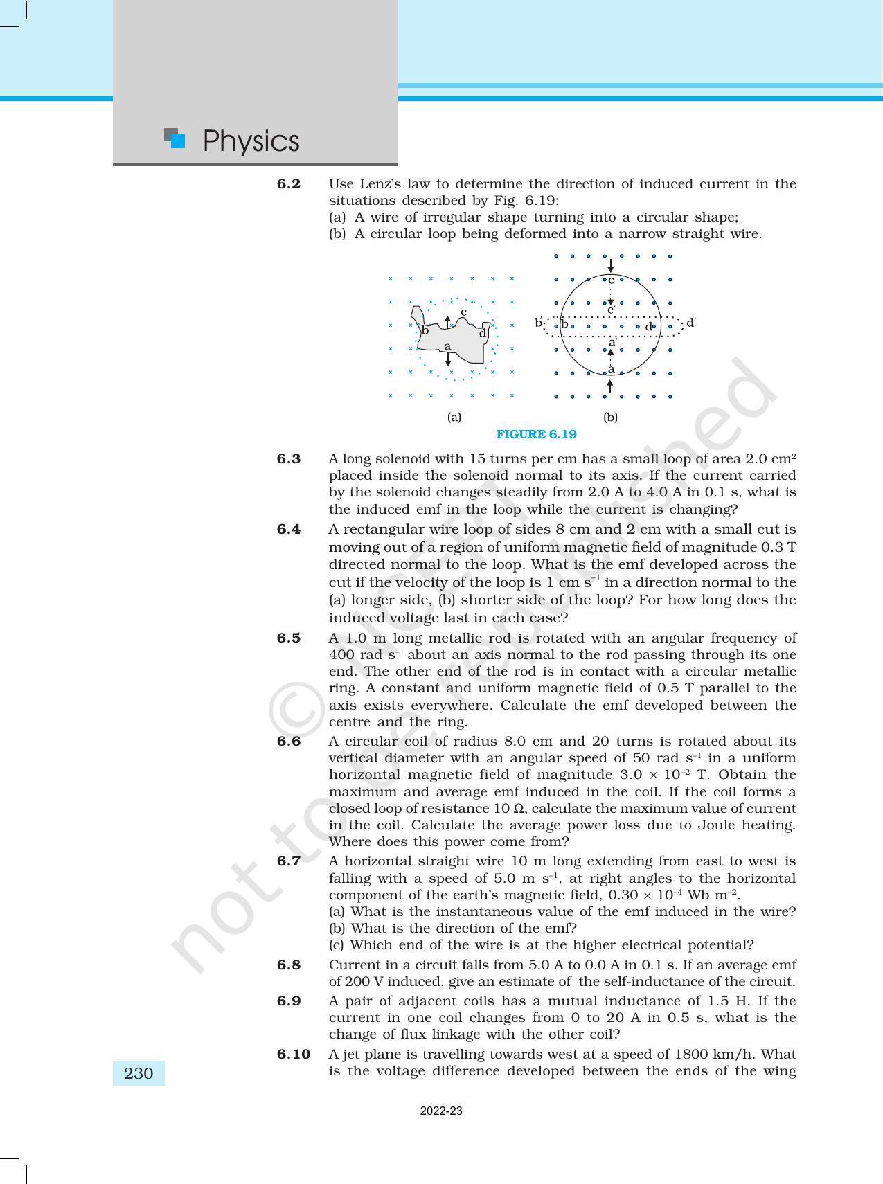 NCERT Book for Class 12 Physics Chapter 6 Electromagnetic Induction - Page 27