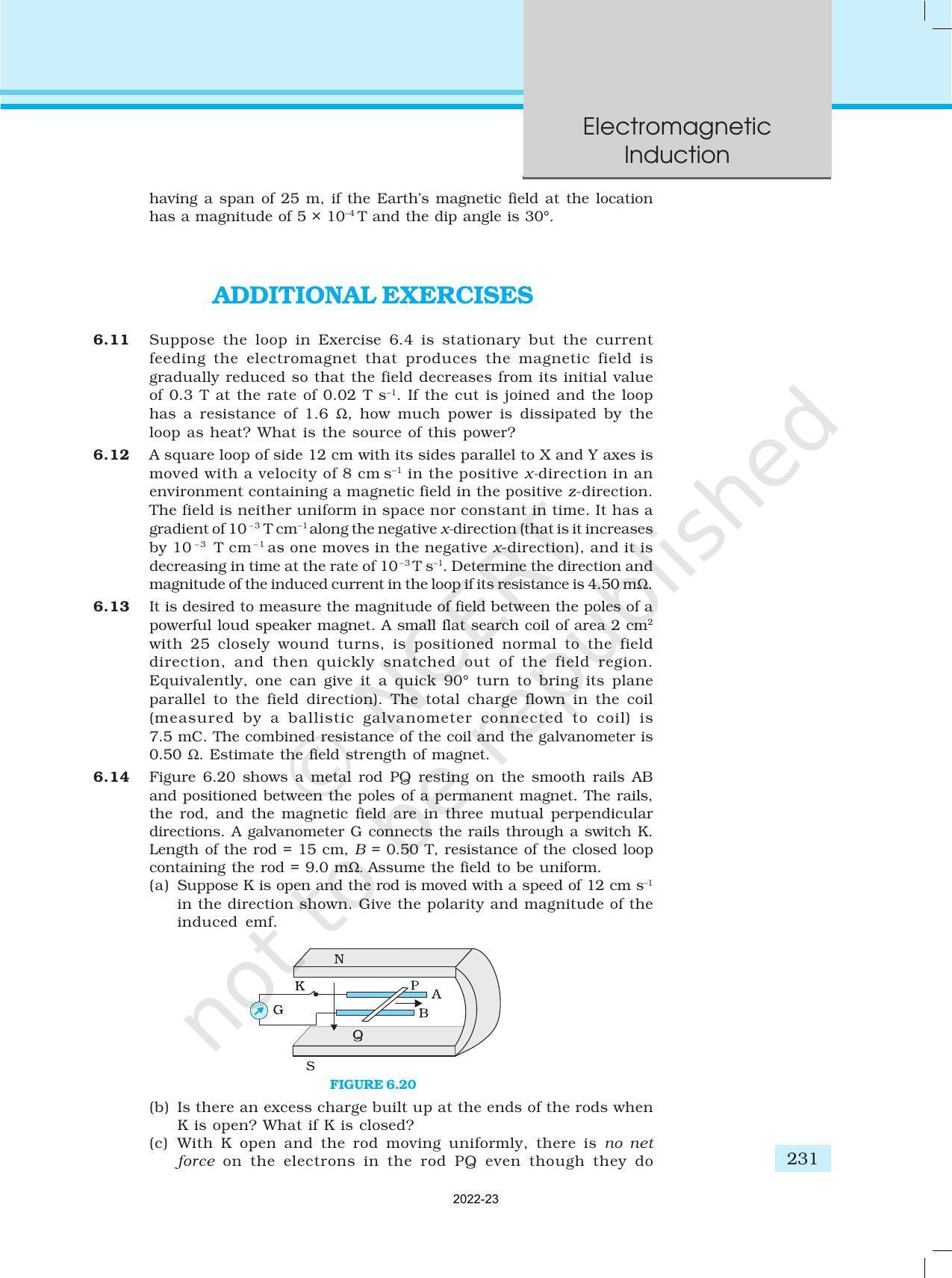 NCERT Book for Class 12 Physics Chapter 6 Electromagnetic Induction - Page 28