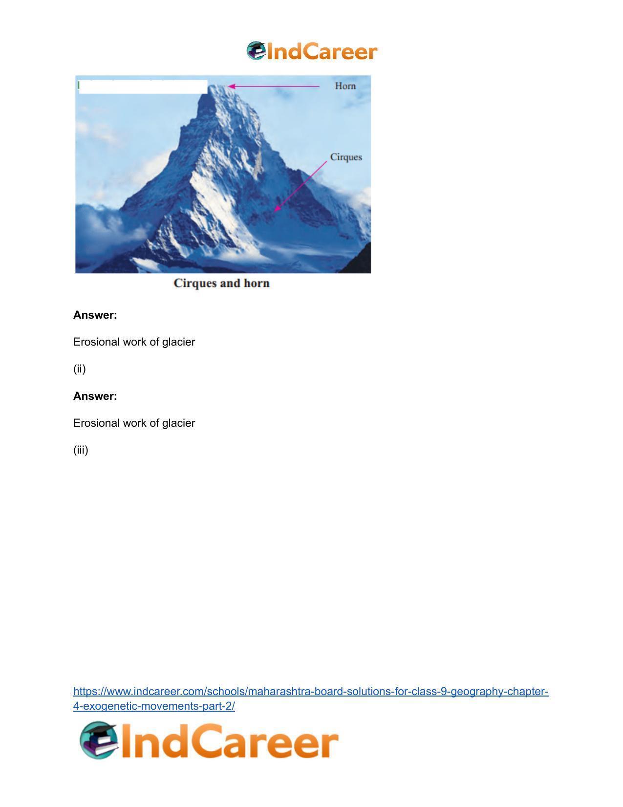 Maharashtra Board Solutions for Class 9- Geography: Chapter 4- Exogenetic Movements Part 2 - Page 12