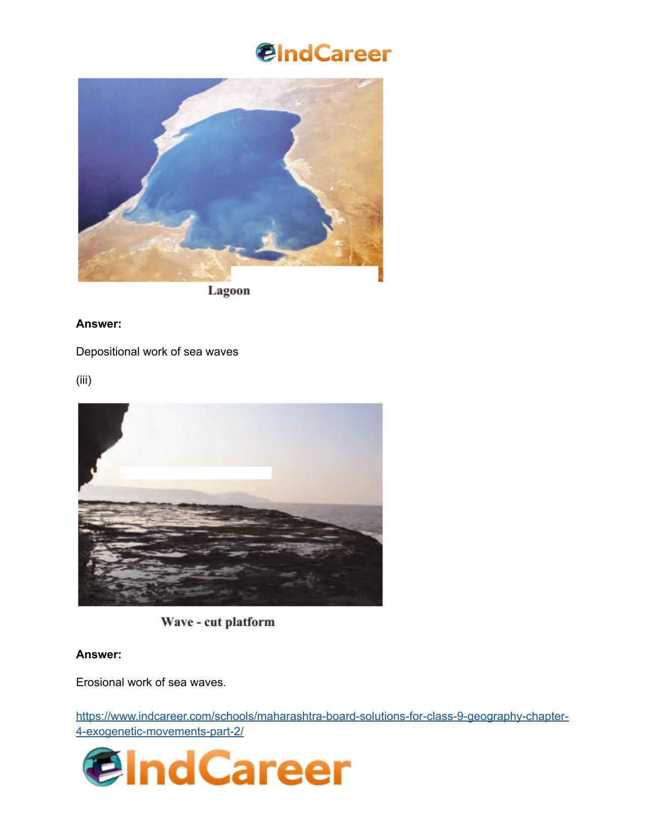 Maharashtra Board Solutions for Class 9- Geography: Chapter 4- Exogenetic Movements Part 2 - Page 21
