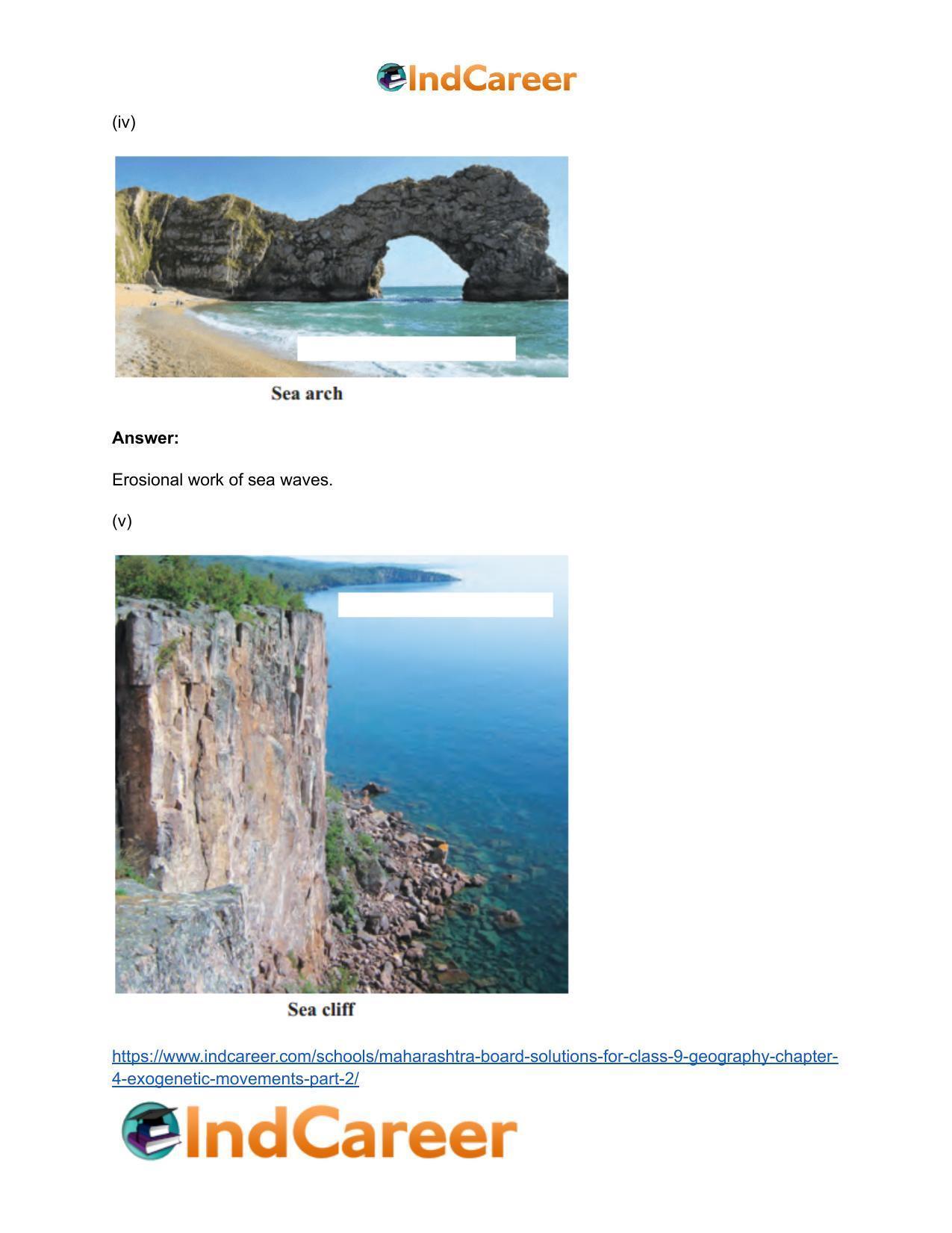 Maharashtra Board Solutions for Class 9- Geography: Chapter 4- Exogenetic Movements Part 2 - Page 22