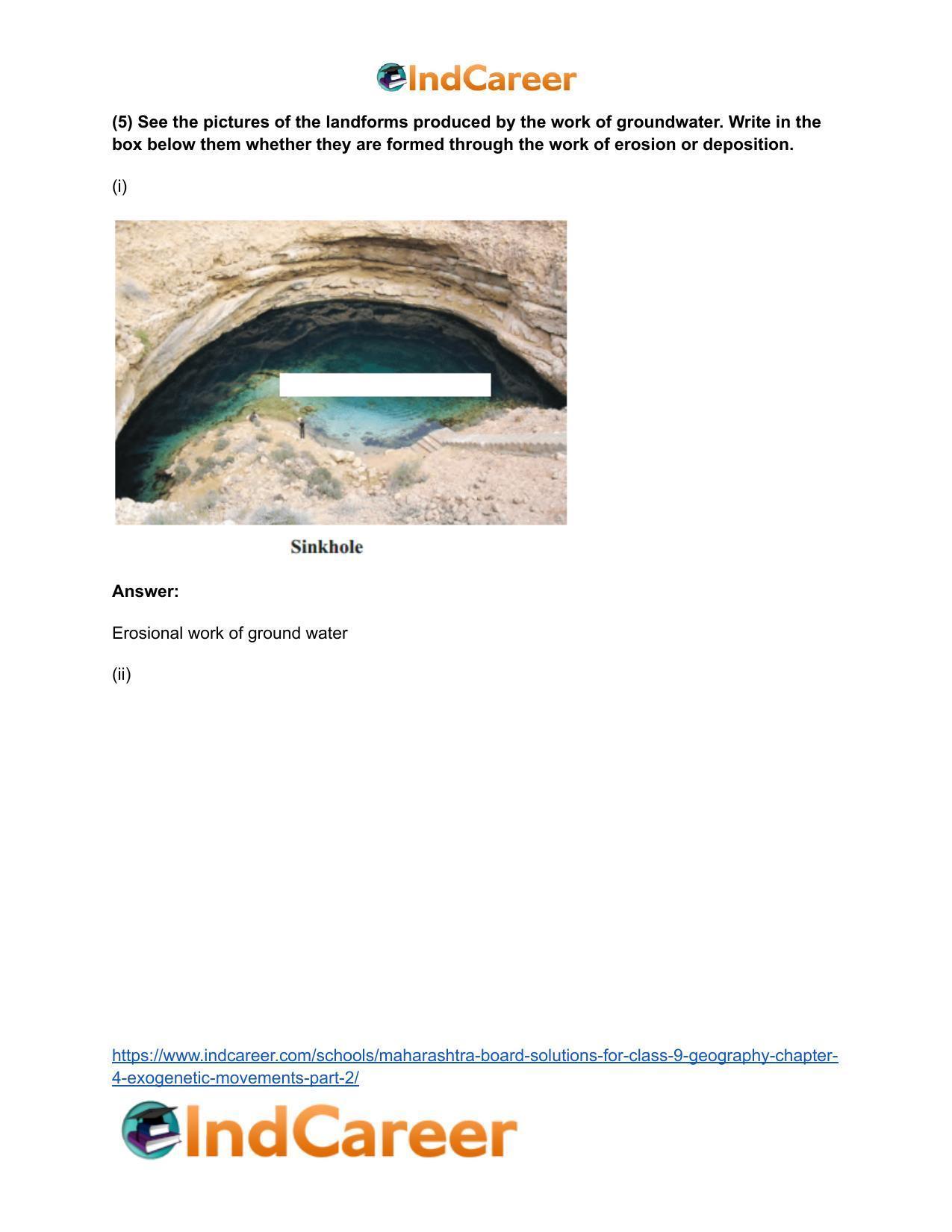 Maharashtra Board Solutions for Class 9- Geography: Chapter 4- Exogenetic Movements Part 2 - Page 24