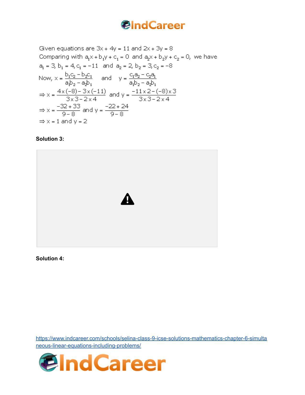 Selina Class 9 ICSE Solutions Mathematics : Chapter 6 - Simultaneous (Linear) Equations (Including Problems) - Page 25