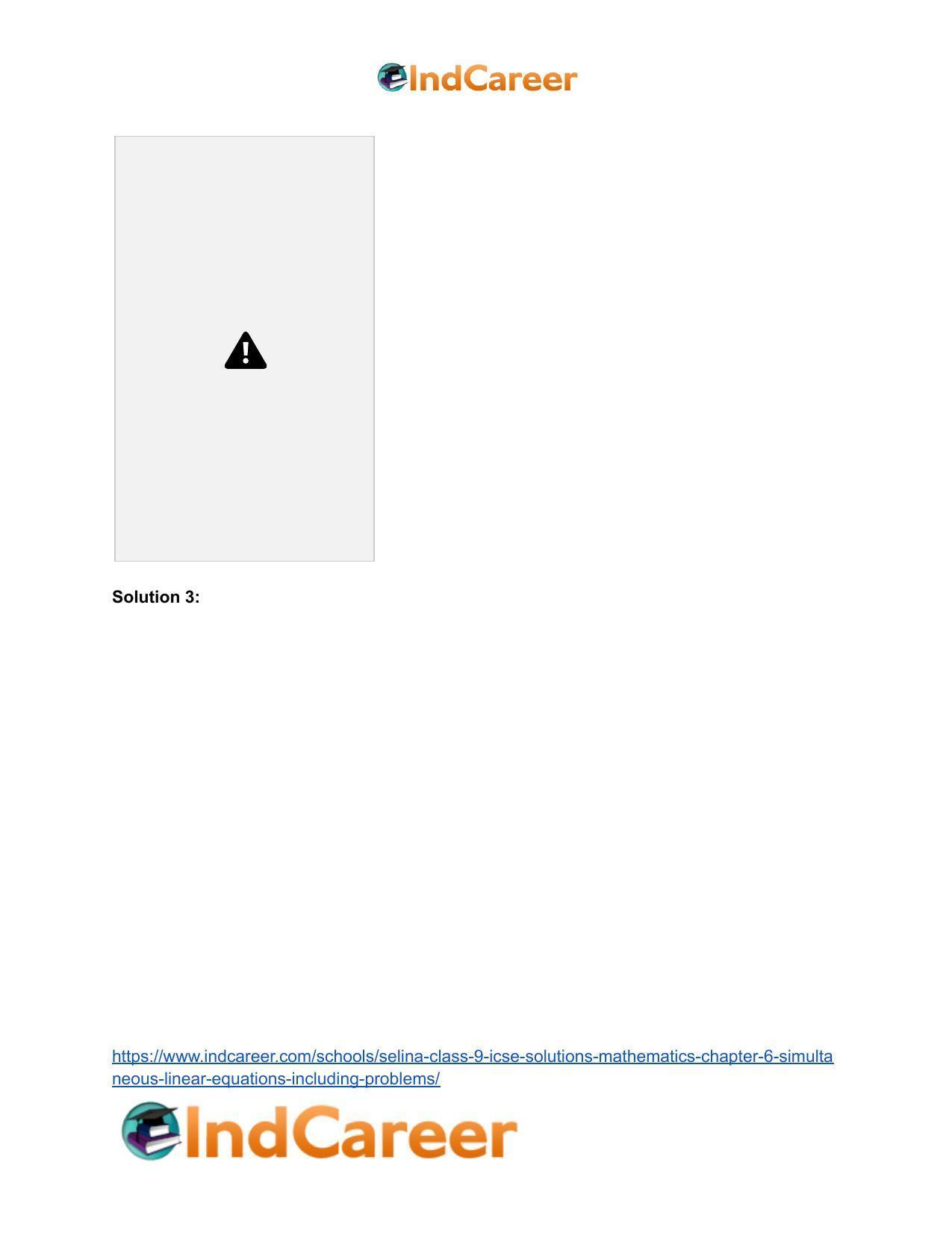 Selina Class 9 ICSE Solutions Mathematics : Chapter 6 - Simultaneous (Linear) Equations (Including Problems) - Page 31