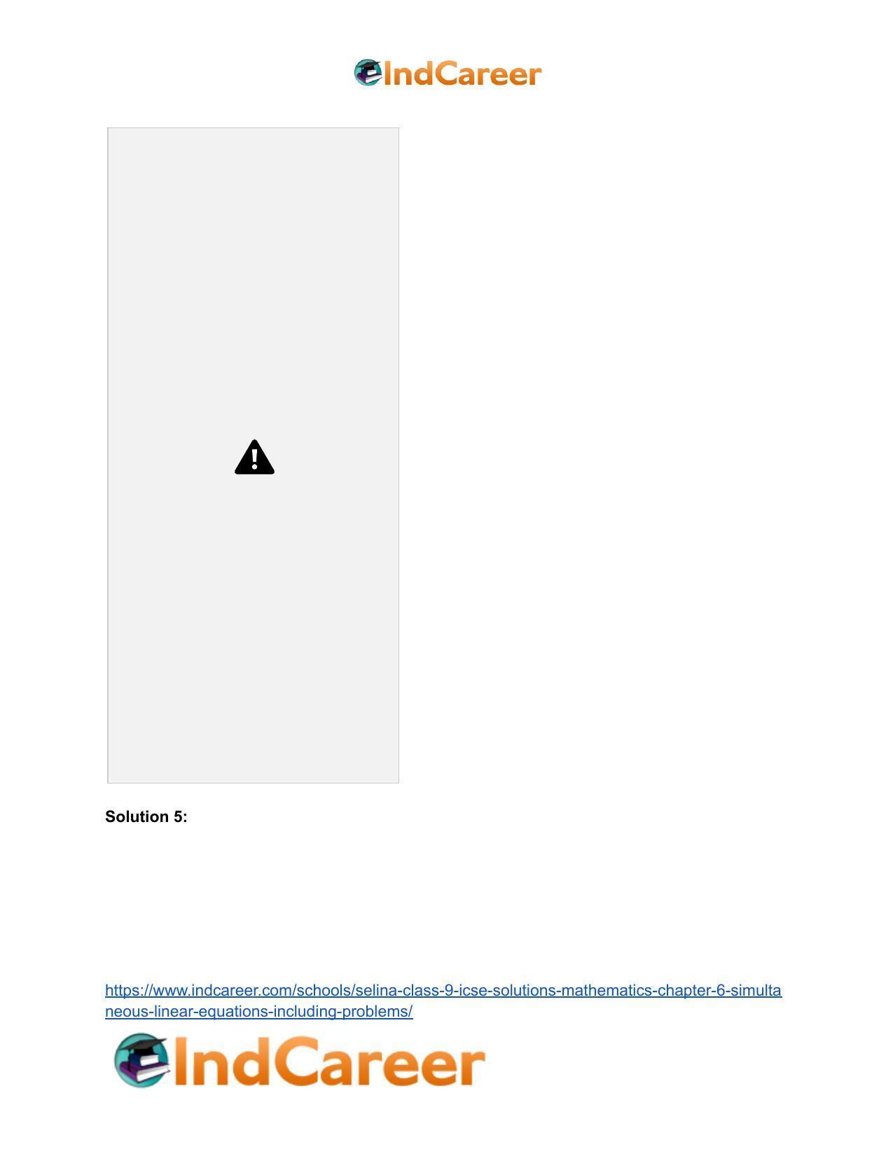 Selina Class 9 ICSE Solutions Mathematics : Chapter 6 - Simultaneous (Linear) Equations (Including Problems) - Page 33