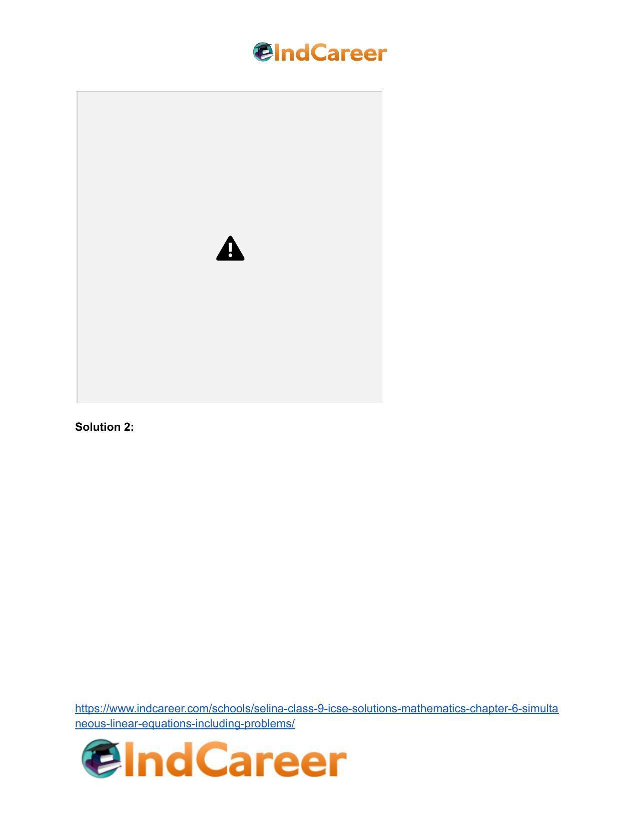 Selina Class 9 ICSE Solutions Mathematics : Chapter 6 - Simultaneous (Linear) Equations (Including Problems) - Page 42