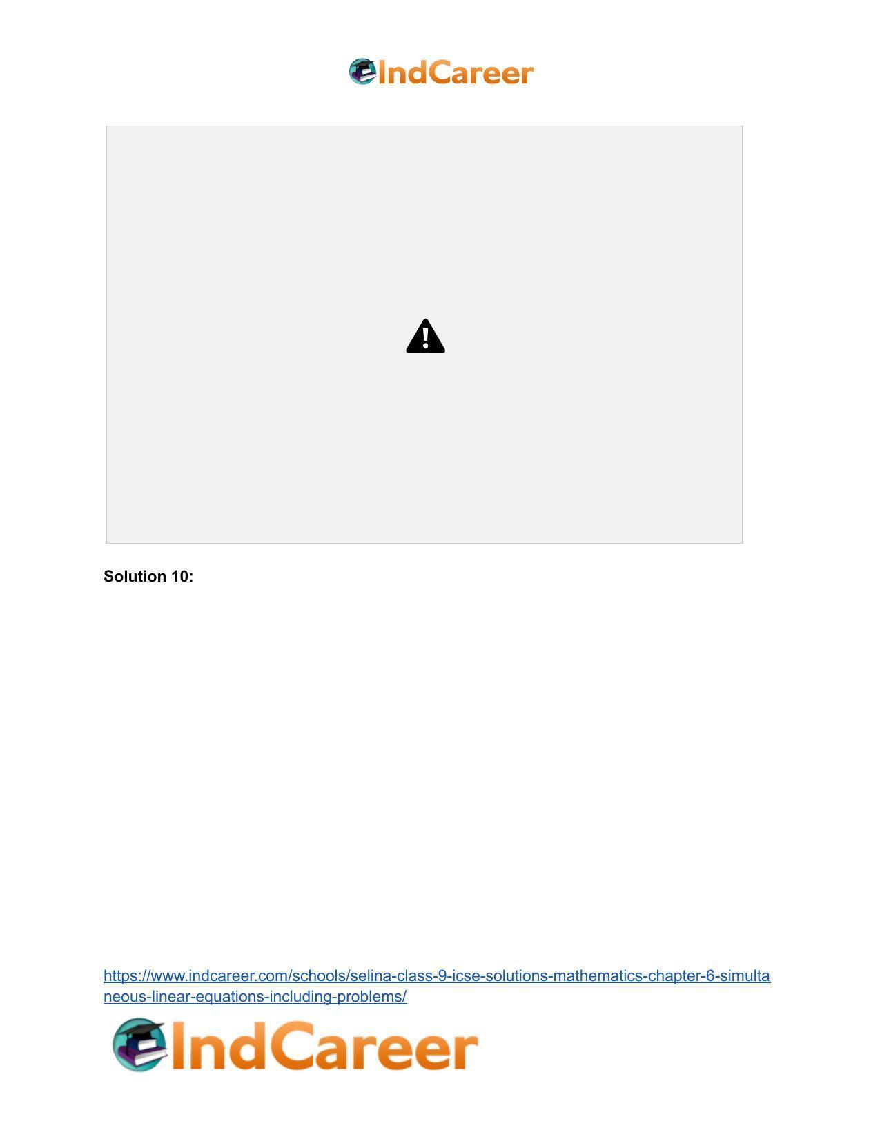 Selina Class 9 ICSE Solutions Mathematics : Chapter 6 - Simultaneous (Linear) Equations (Including Problems) - Page 48