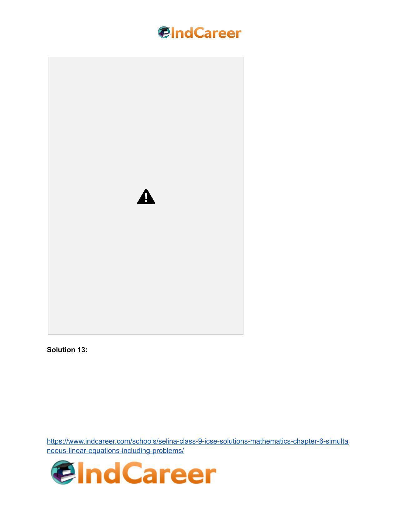 Selina Class 9 ICSE Solutions Mathematics : Chapter 6 - Simultaneous (Linear) Equations (Including Problems) - Page 51