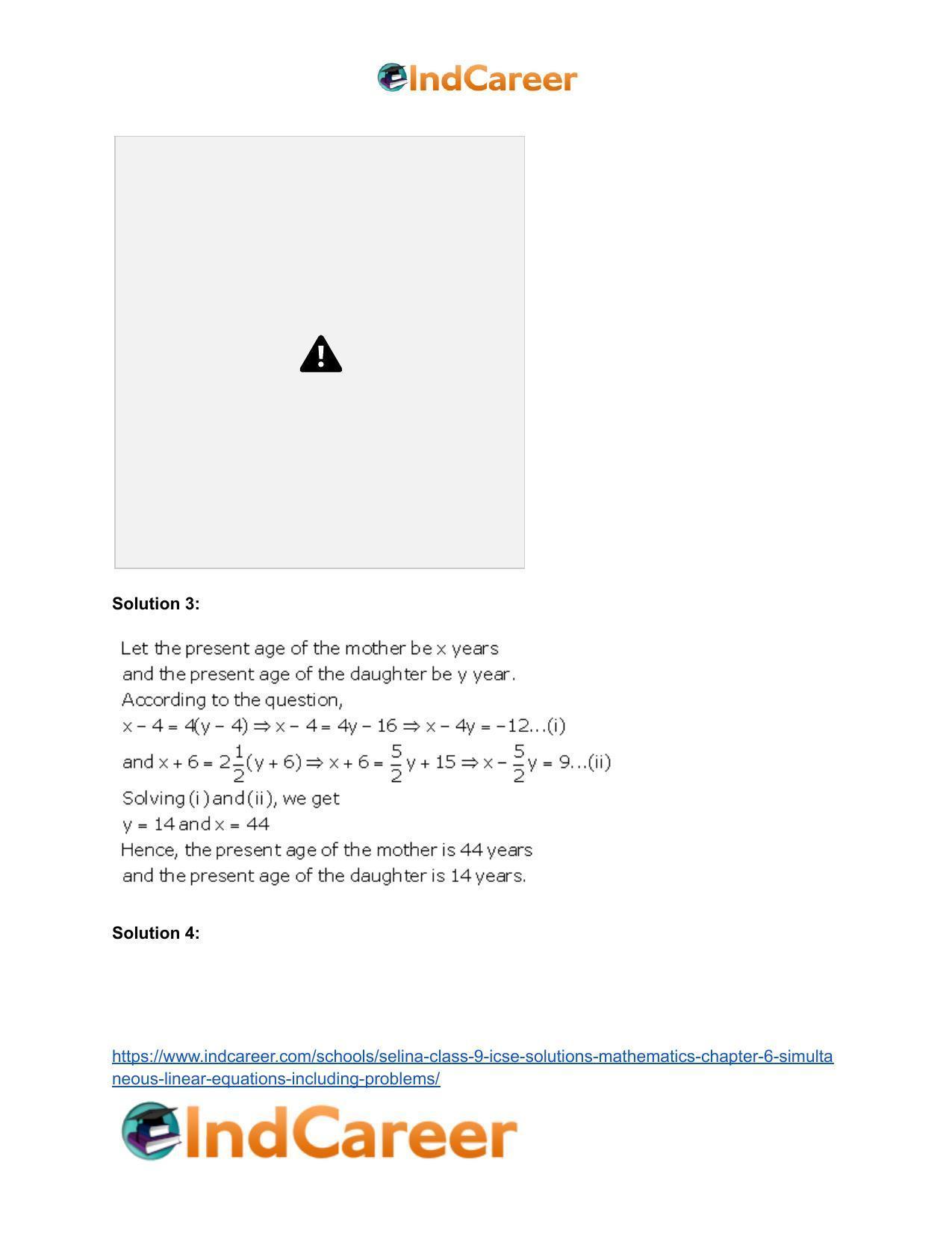 Selina Class 9 ICSE Solutions Mathematics : Chapter 6 - Simultaneous (Linear) Equations (Including Problems) - Page 55