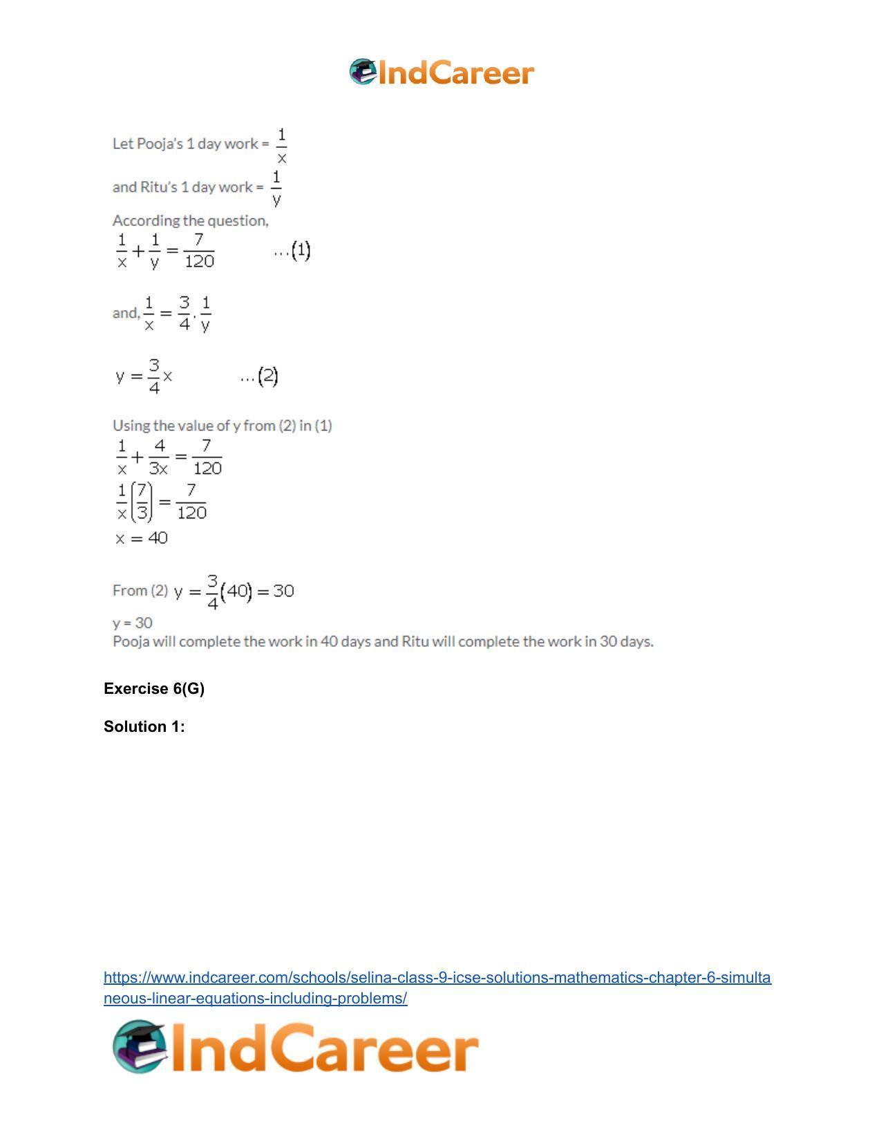 Selina Class 9 ICSE Solutions Mathematics : Chapter 6 - Simultaneous (Linear) Equations (Including Problems) - Page 60