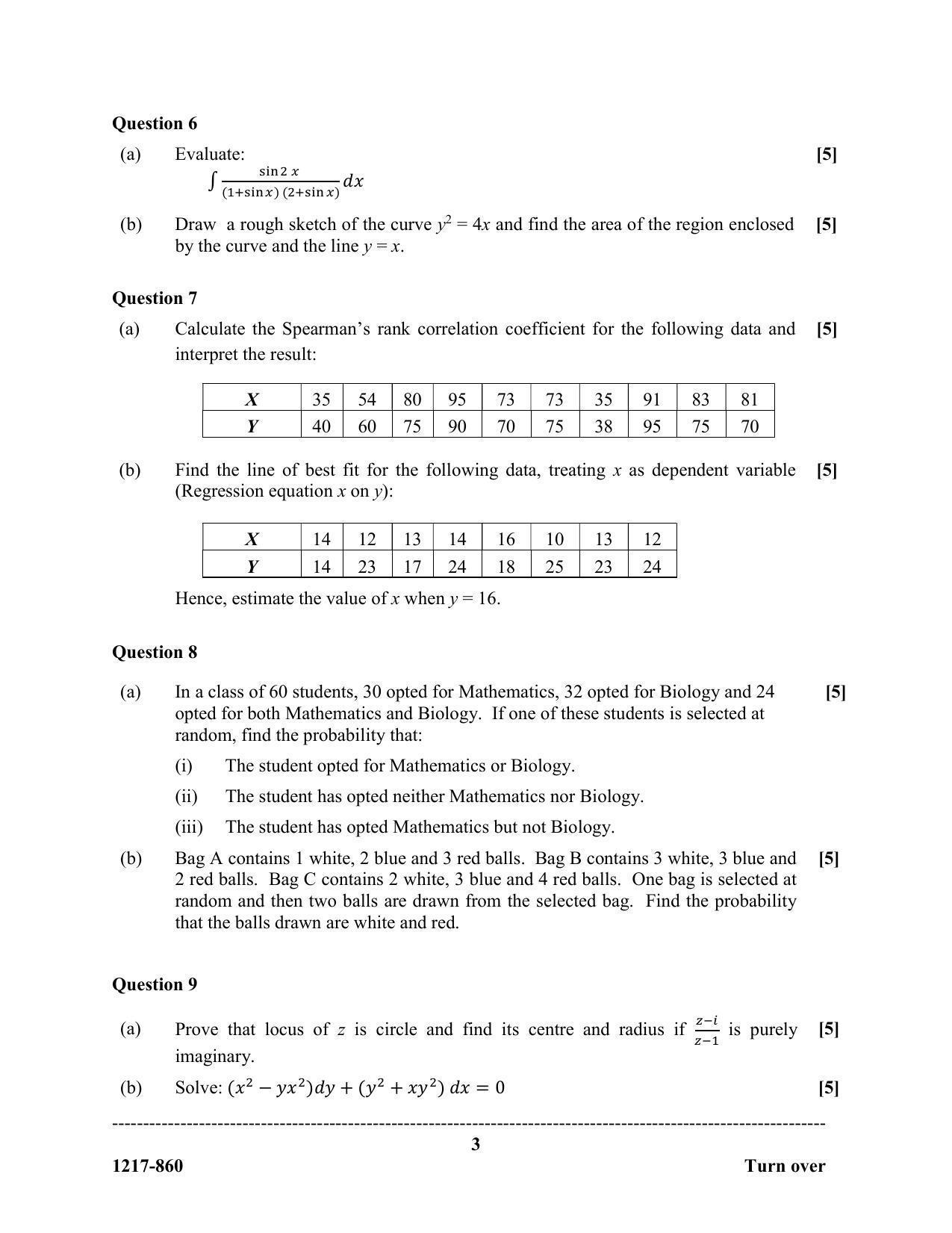 ISC Class 12 2017 MATHEMATICS Question Paper - Page 3