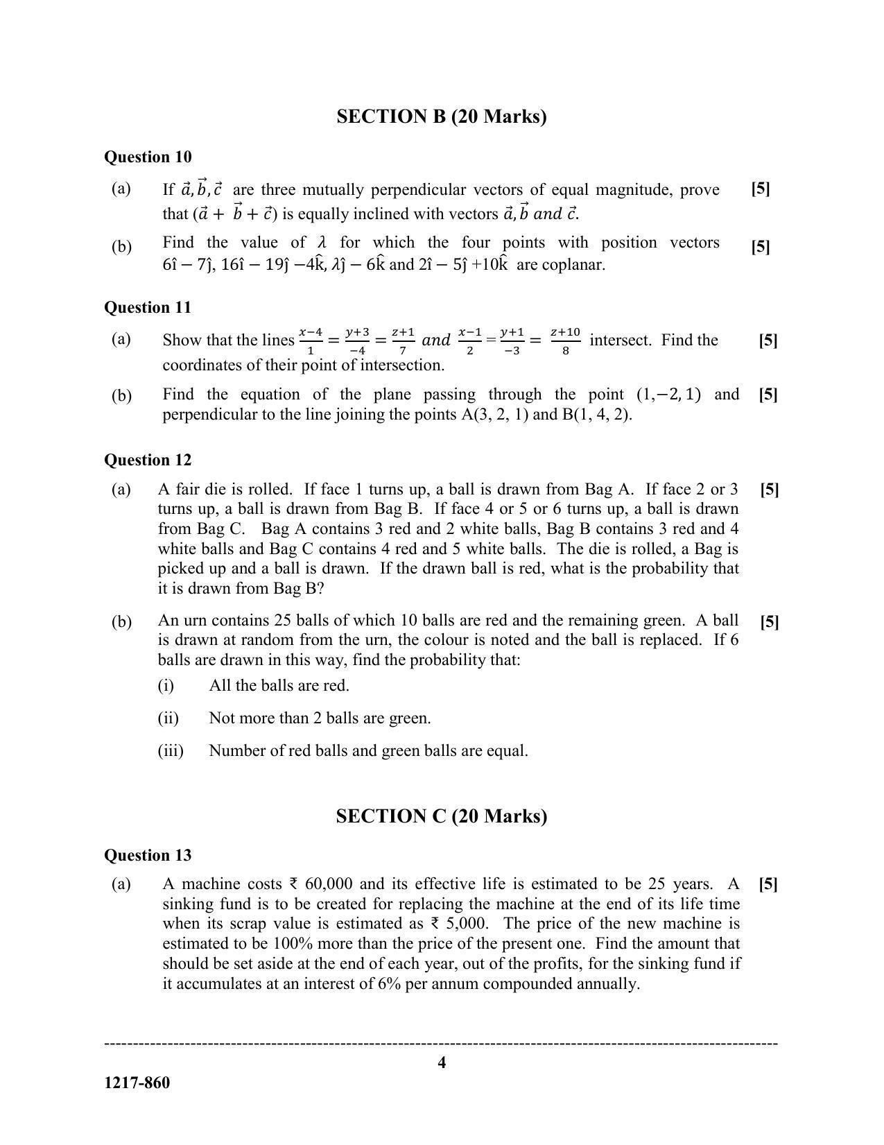 ISC Class 12 2017 MATHEMATICS Question Paper - Page 4