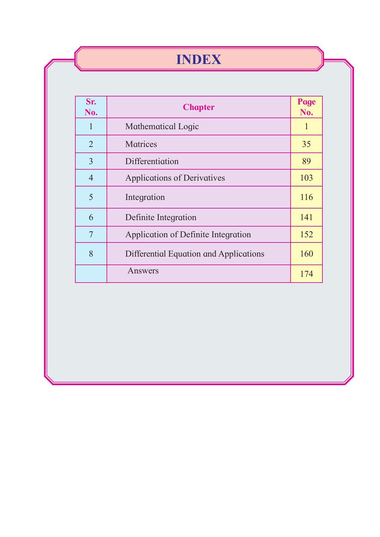 Maharashtra Board Class 12 Maths (Commerce) (Part 1) Textbook - Page 10