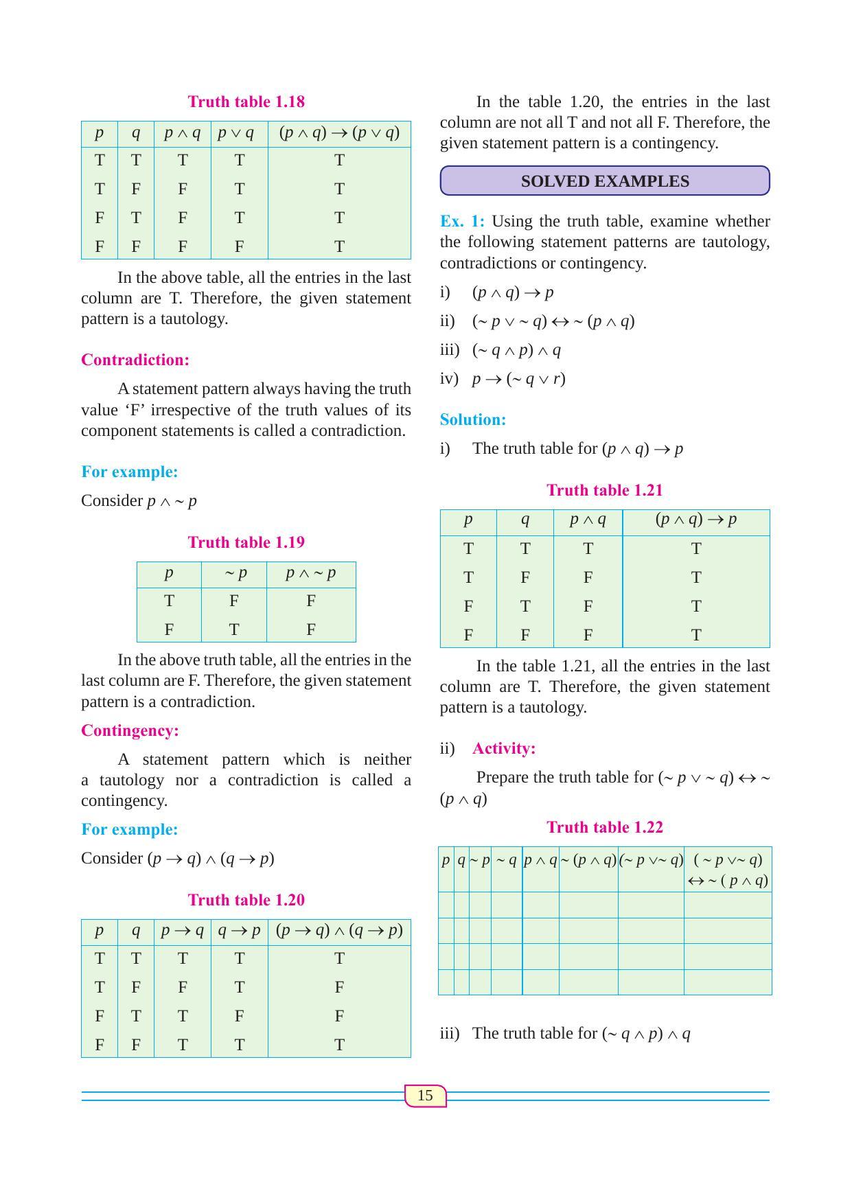 Maharashtra Board Class 12 Maths (Commerce) (Part 1) Textbook - Page 25