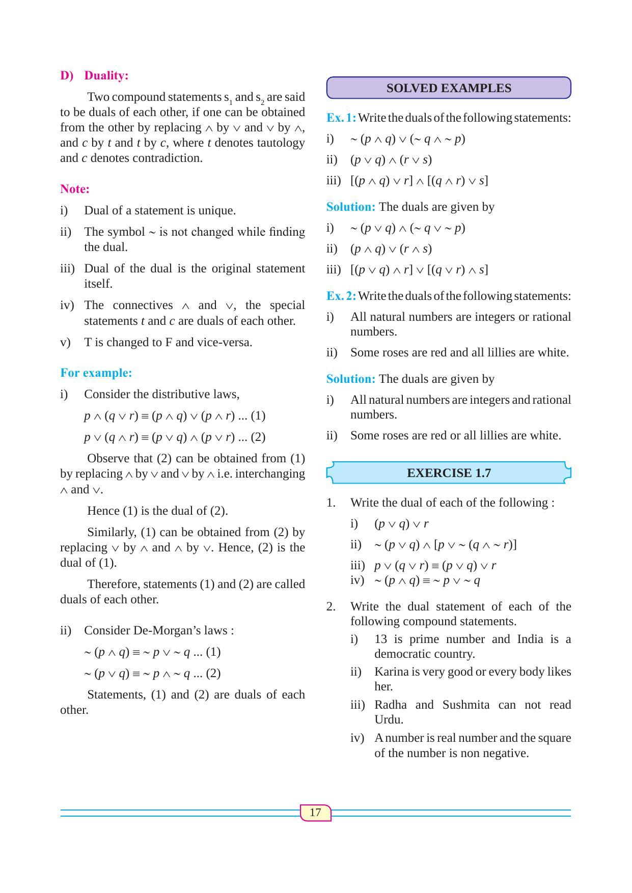 Maharashtra Board Class 12 Maths (Commerce) (Part 1) Textbook - Page 27