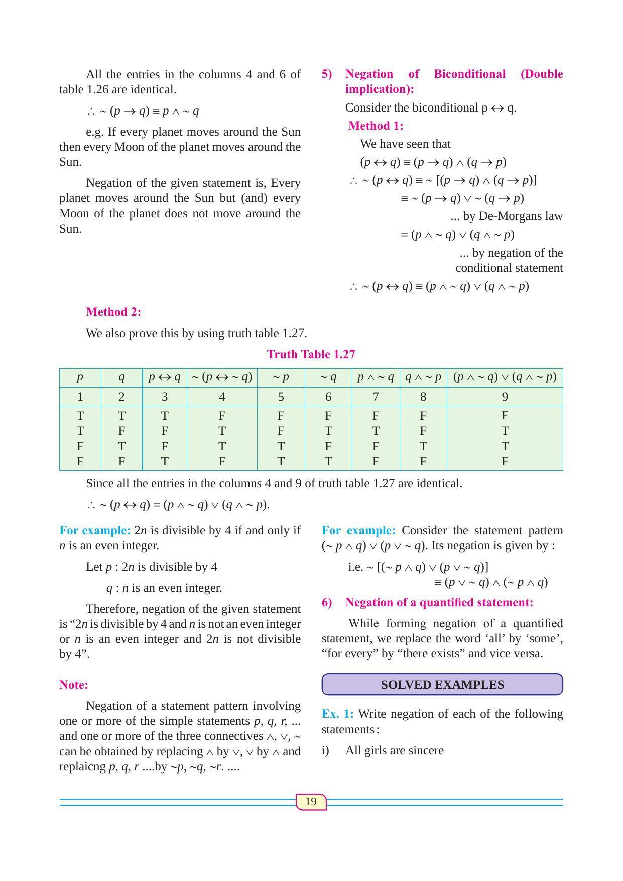 Maharashtra Board Class 12 Maths (Commerce) (Part 1) Textbook - Page 29
