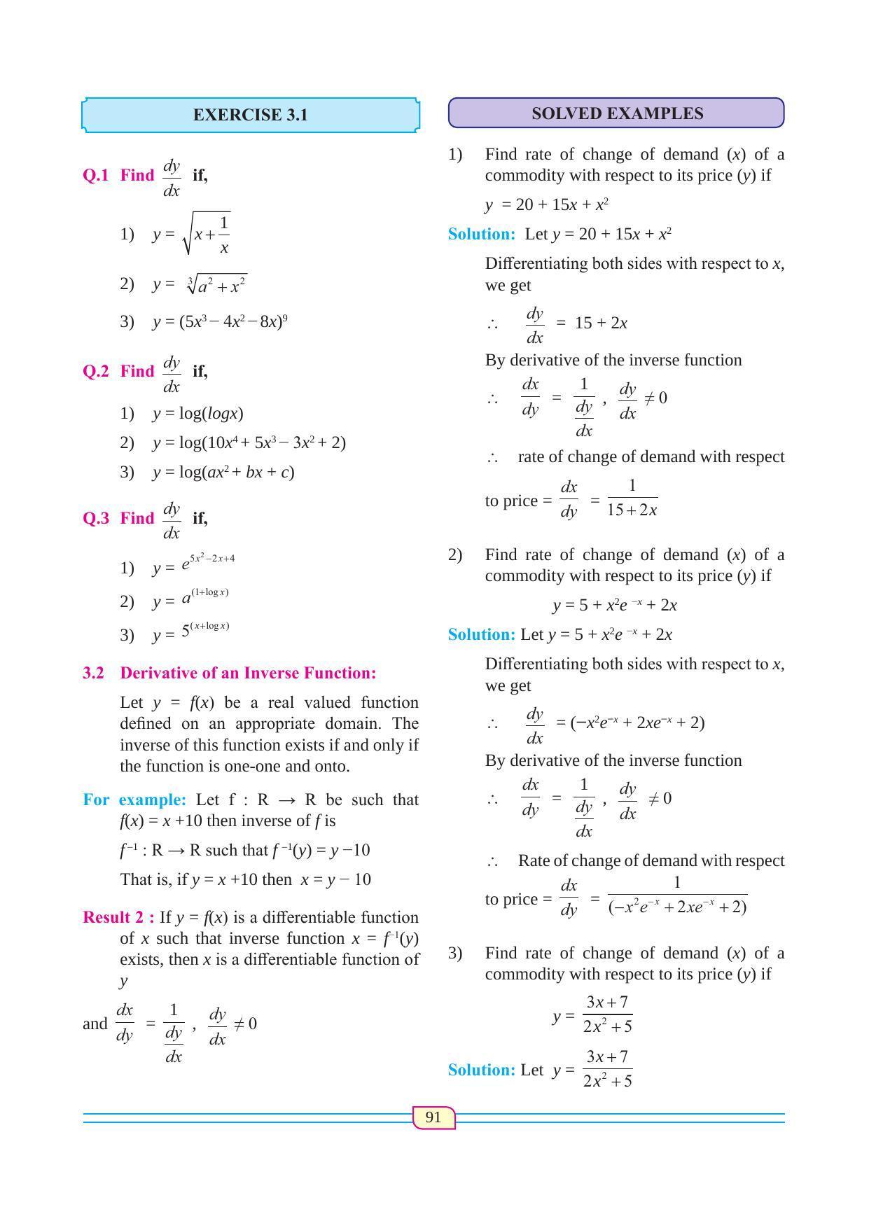 Maharashtra Board Class 12 Maths (Commerce) (Part 1) Textbook - Page 101