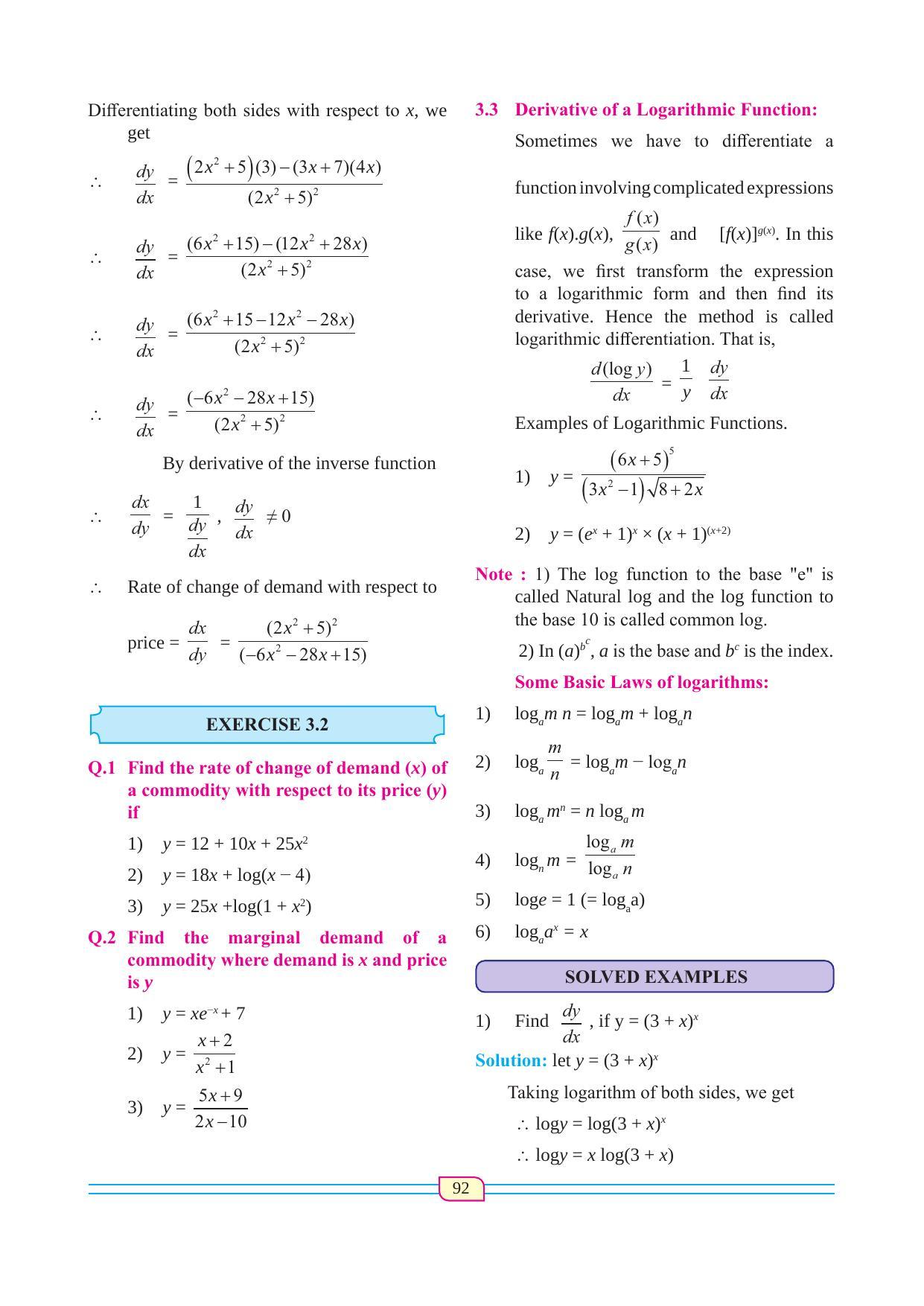 Maharashtra Board Class 12 Maths (Commerce) (Part 1) Textbook - Page 102