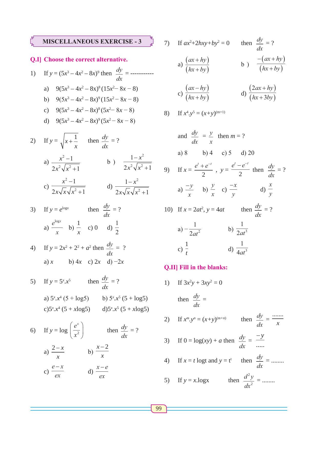 Maharashtra Board Class 12 Maths (Commerce) (Part 1) Textbook - Page 109