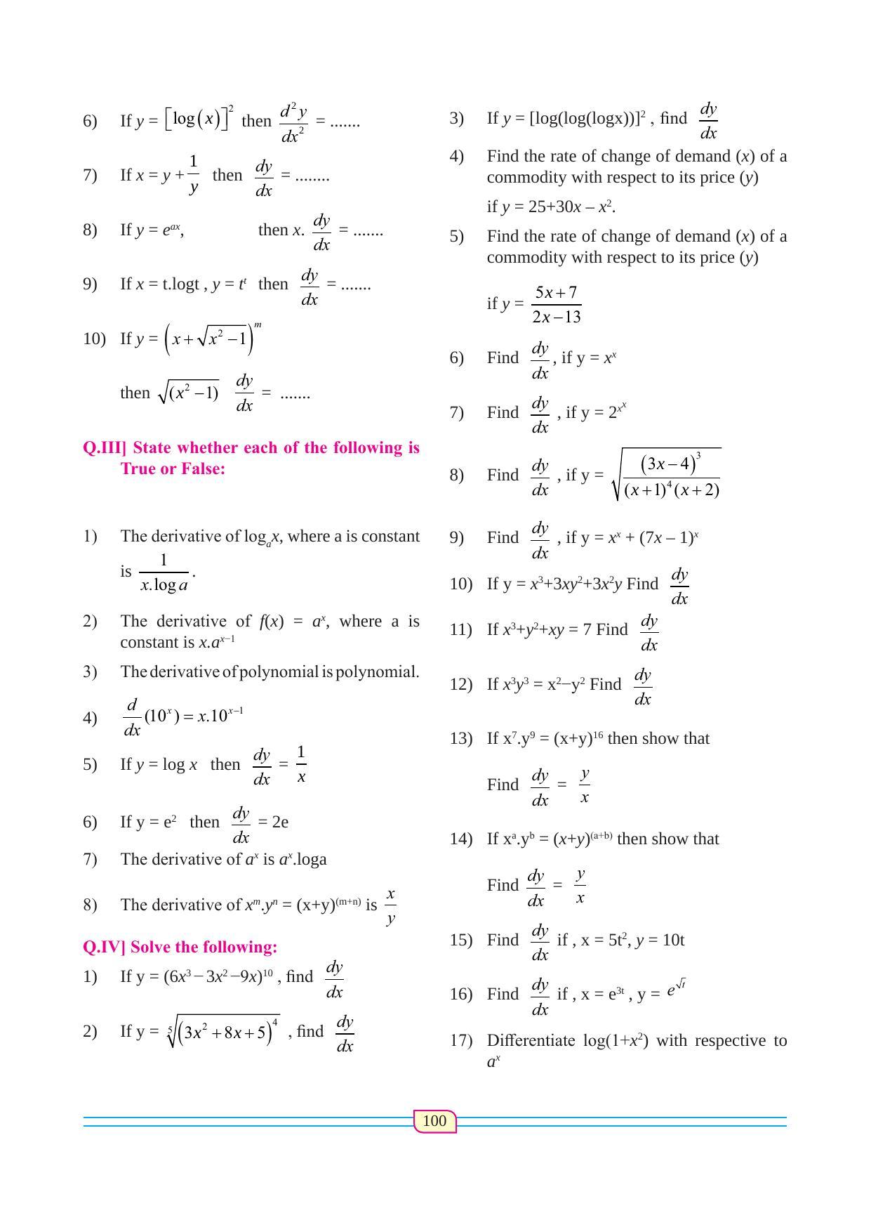 Maharashtra Board Class 12 Maths (Commerce) (Part 1) Textbook - Page 110