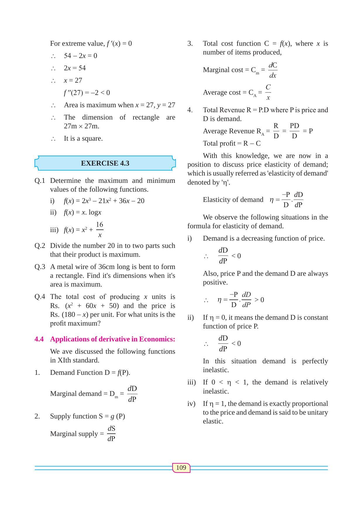 Maharashtra Board Class 12 Maths (Commerce) (Part 1) Textbook - Page 119