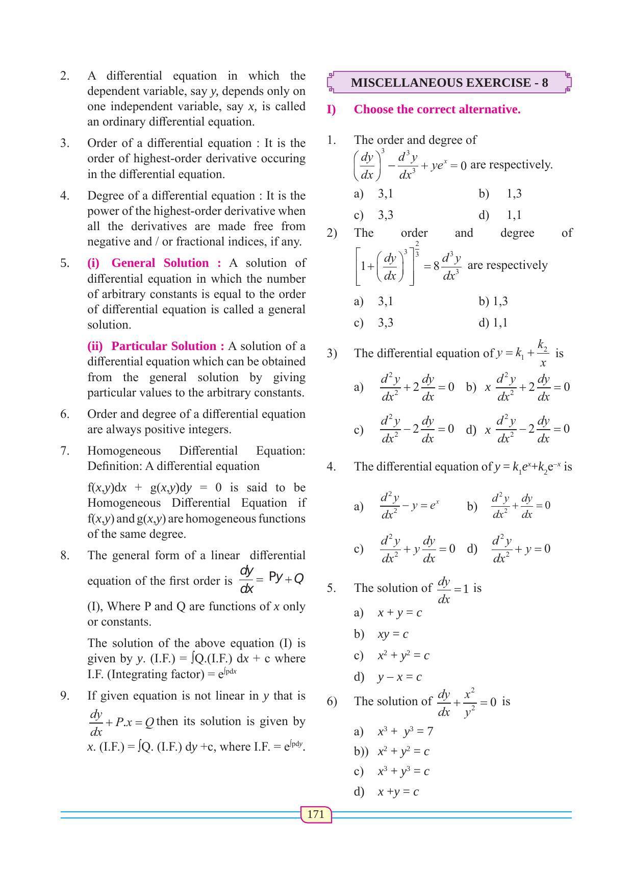 Maharashtra Board Class 12 Maths (Commerce) (Part 1) Textbook - Page 181