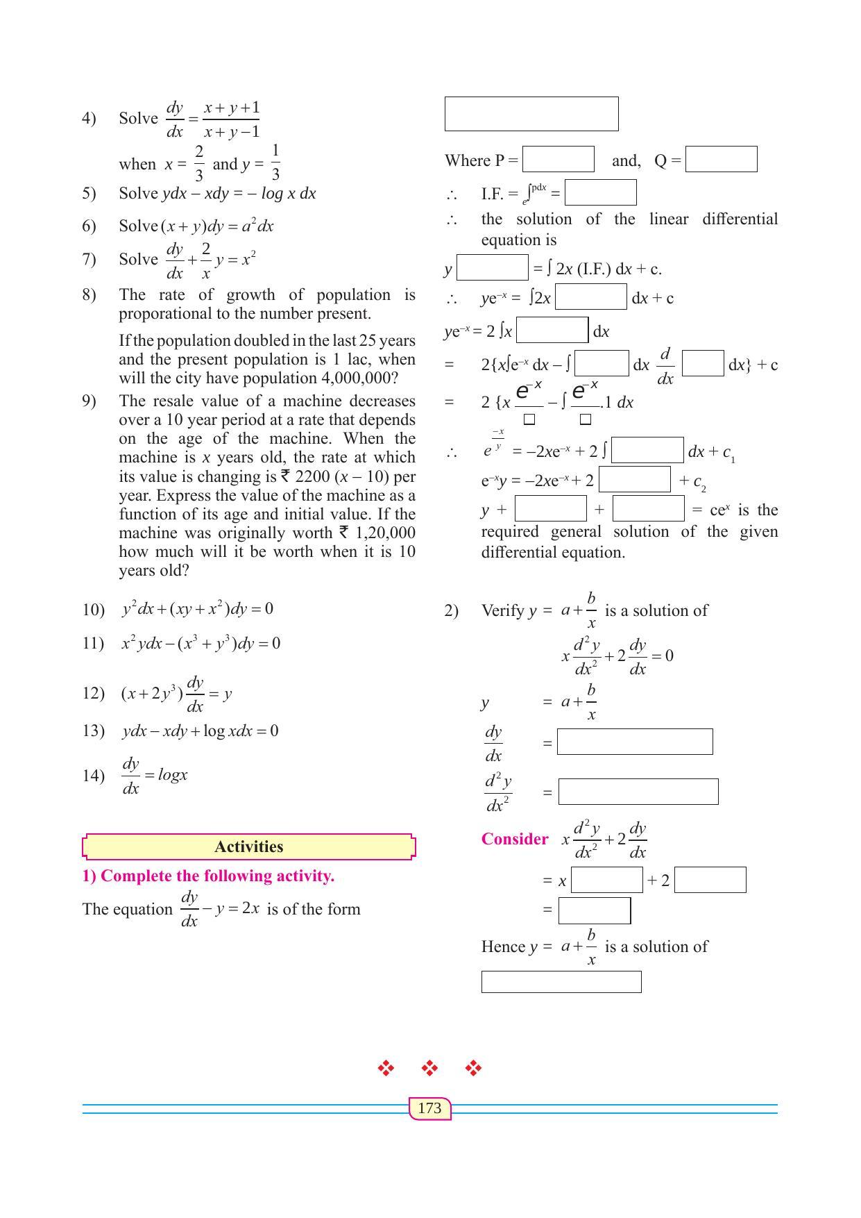 Maharashtra Board Class 12 Maths (Commerce) (Part 1) Textbook - Page 183