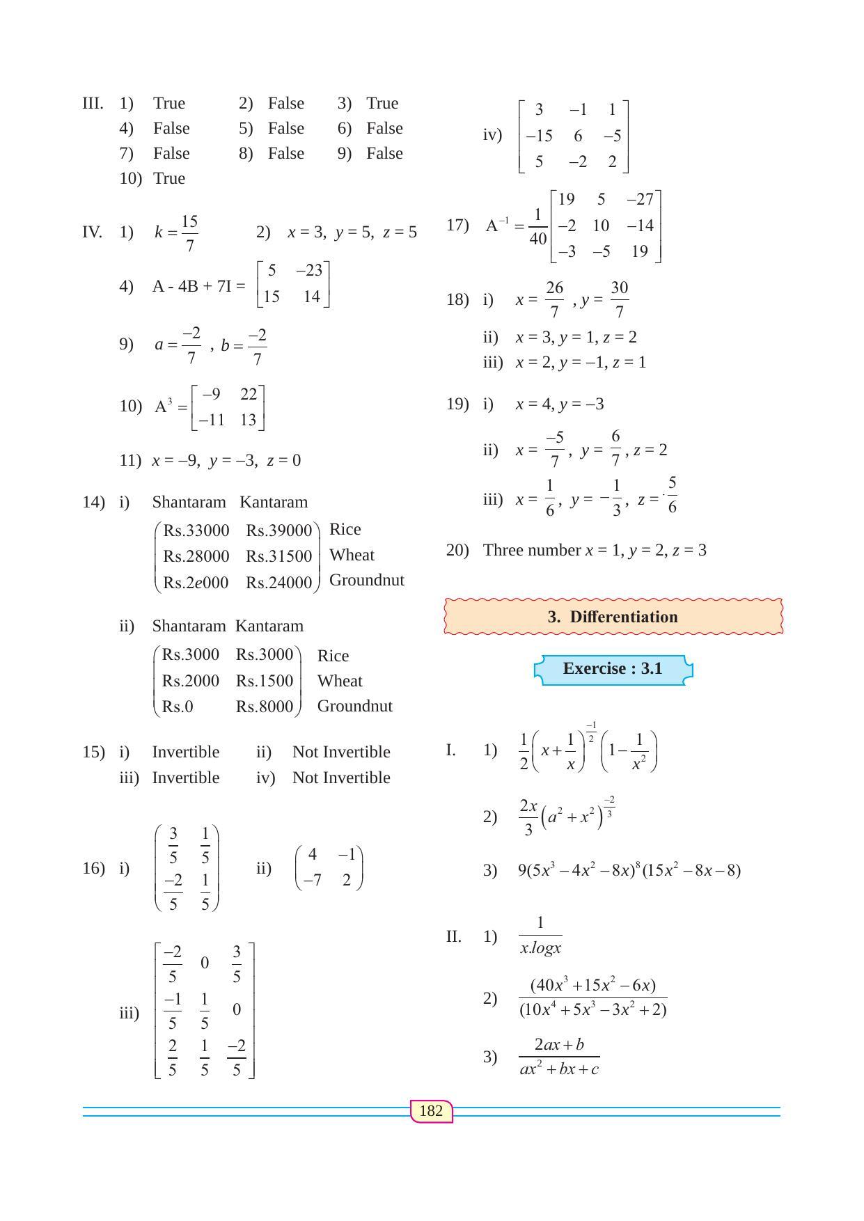 Maharashtra Board Class 12 Maths (Commerce) (Part 1) Textbook - Page 192