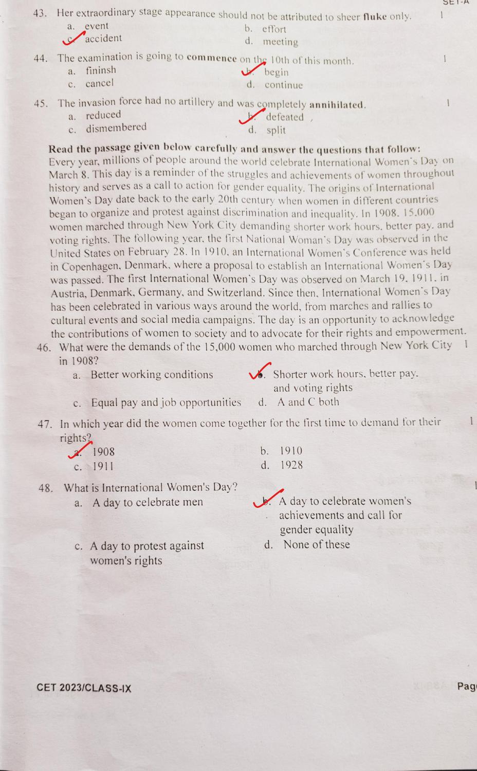 Rashtriya Military School 2023 Class 9 Question Paper - Page 6