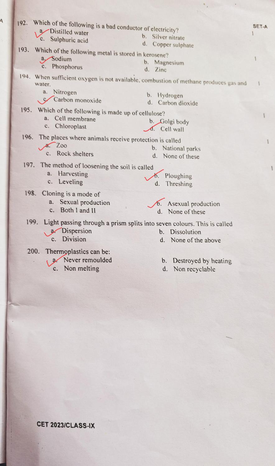 Rashtriya Military School 2023 Class 9 Question Paper - Page 20