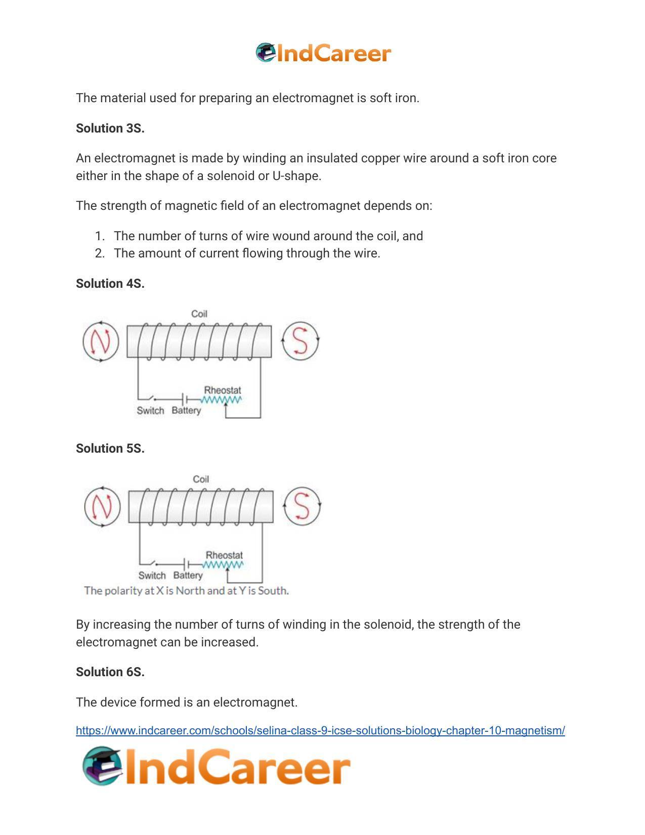Selina Class 9 ICSE Solutions Biology : Chapter 10- Magnetism - Page 11