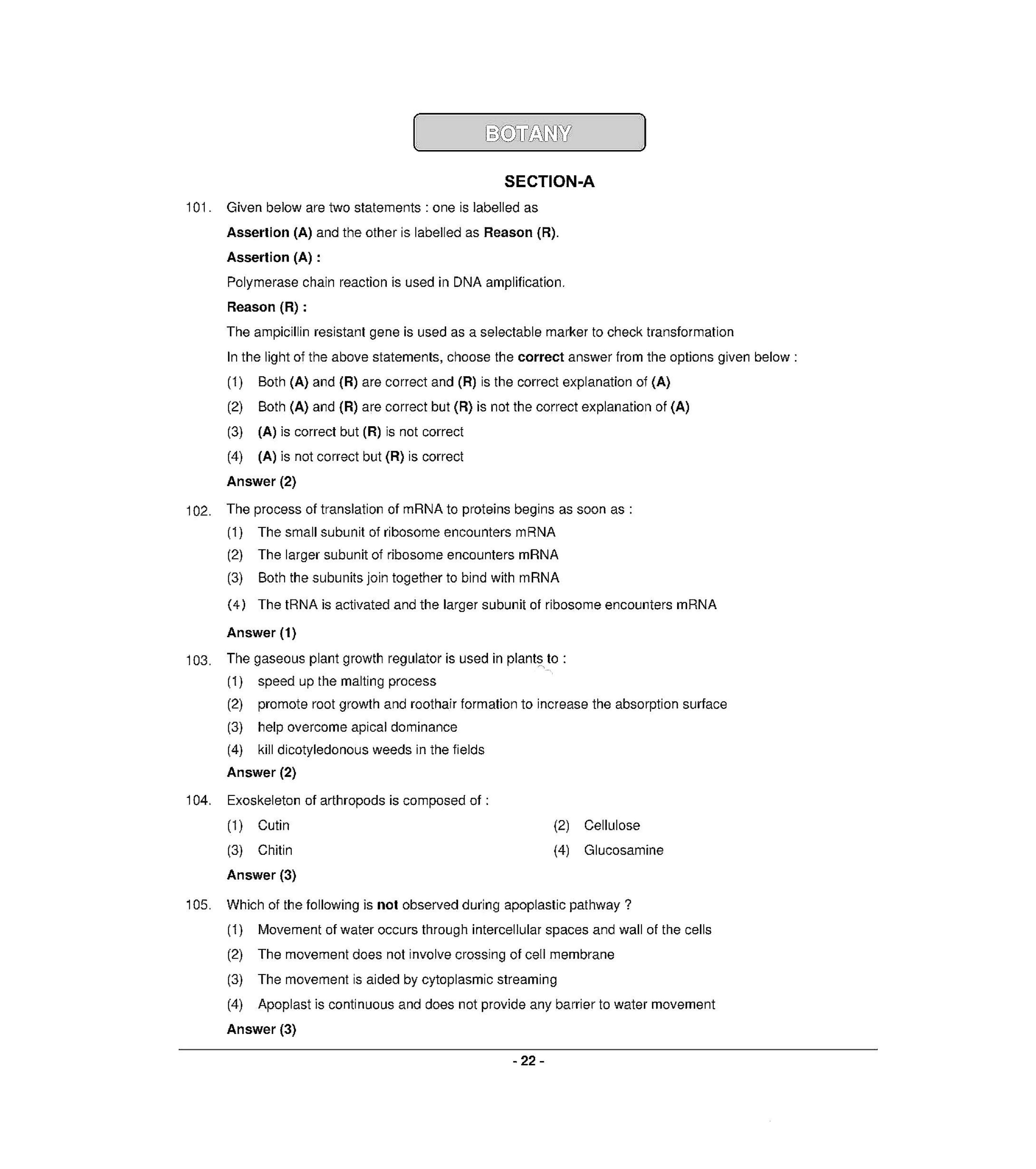 NEET Q6 2022 Question Paper - Page 21