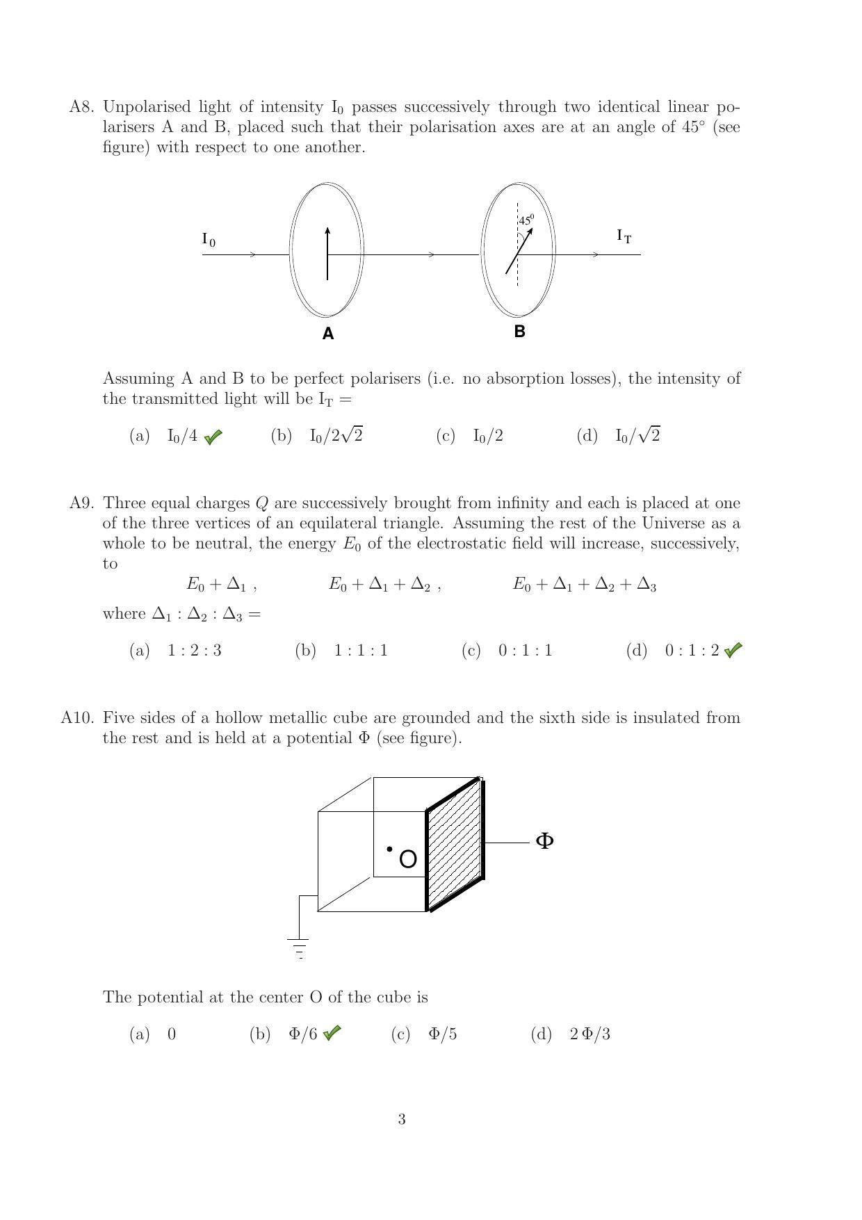 TIFR GS 2012 Physics X Question Paper - Page 5