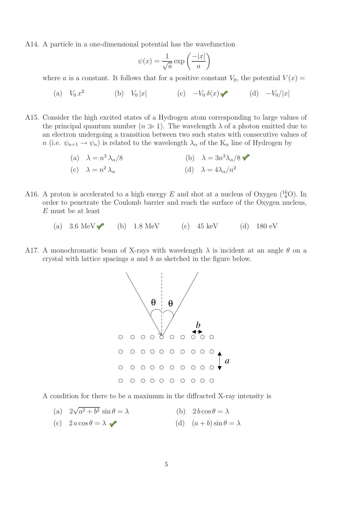 TIFR GS 2012 Physics X Question Paper - Page 7