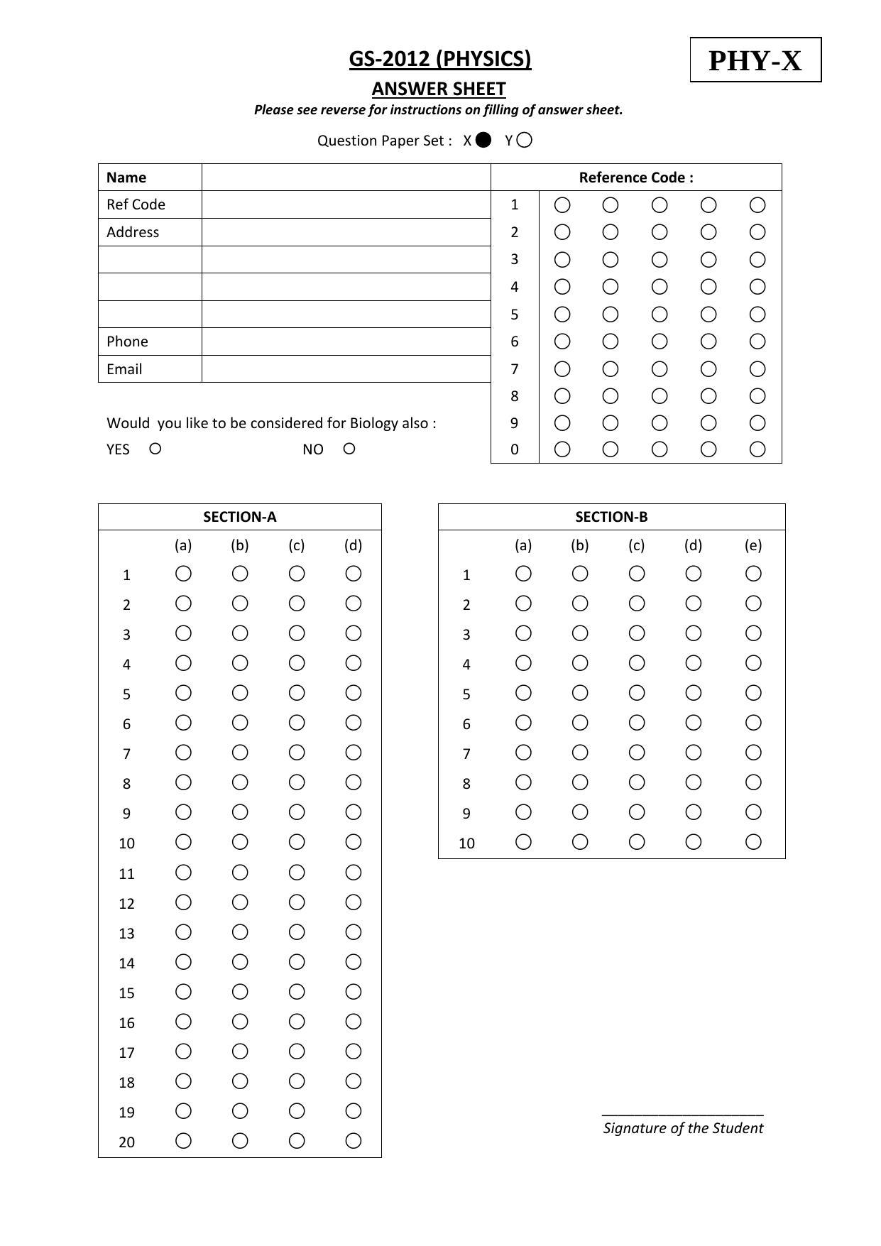 TIFR GS 2012 Physics X Question Paper - Page 14