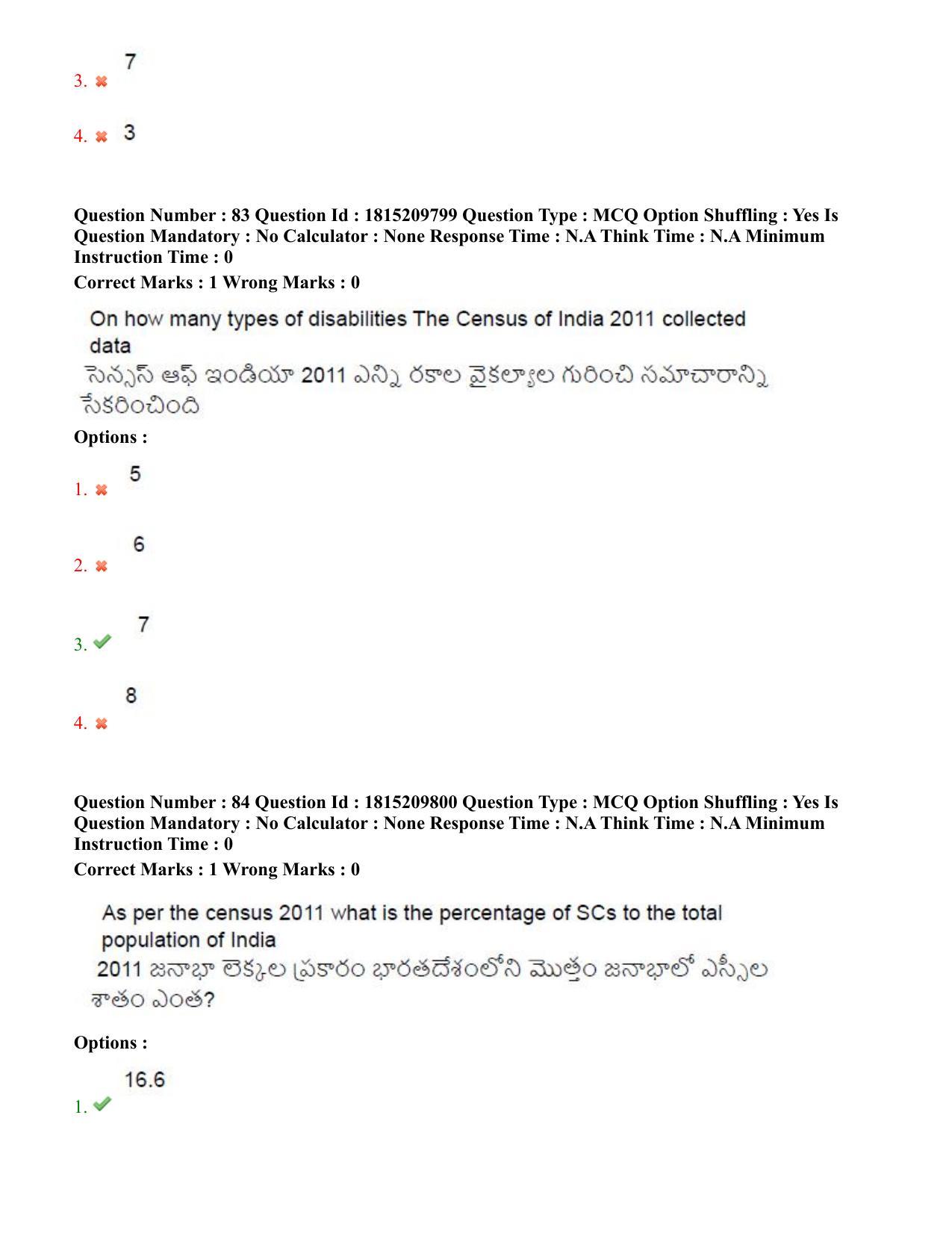 TS CPGET 2023 M A Sociology (Shift 3) Question Paper with Answer Key - Page 61