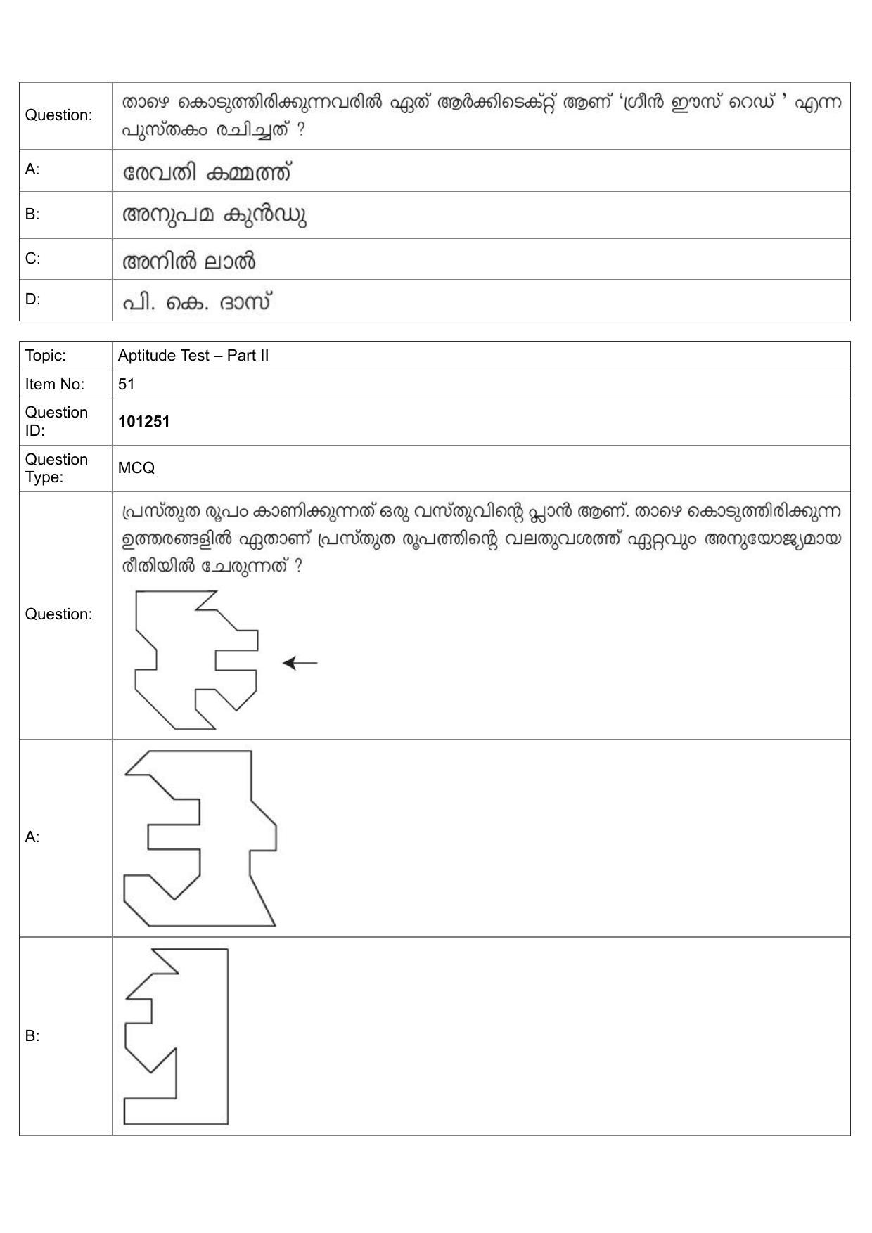 JEE Mains 2022: B Arch & B Planning Malayalam (Shift 1) 30-07-2022 Question Paper - Page 23