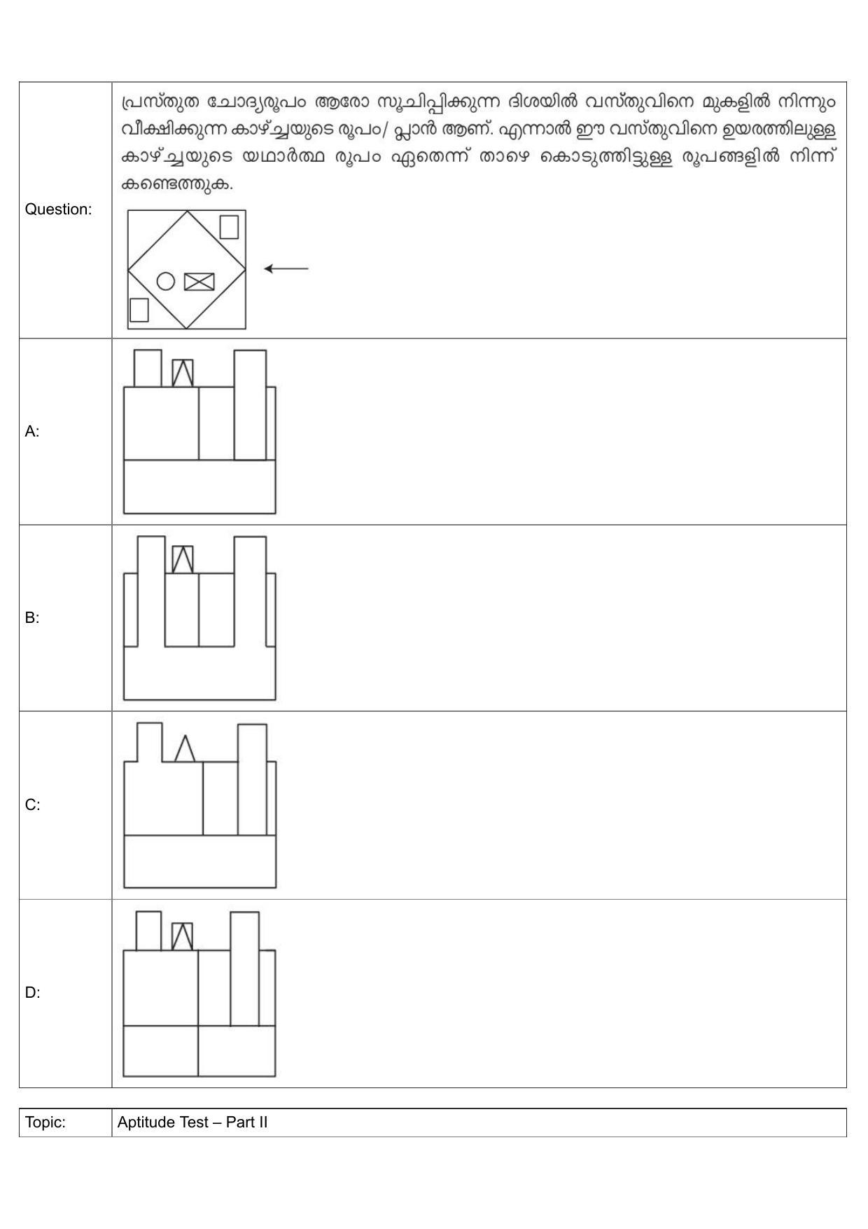 JEE Mains 2022: B Arch & B Planning Malayalam (Shift 1) 30-07-2022 Question Paper - Page 33