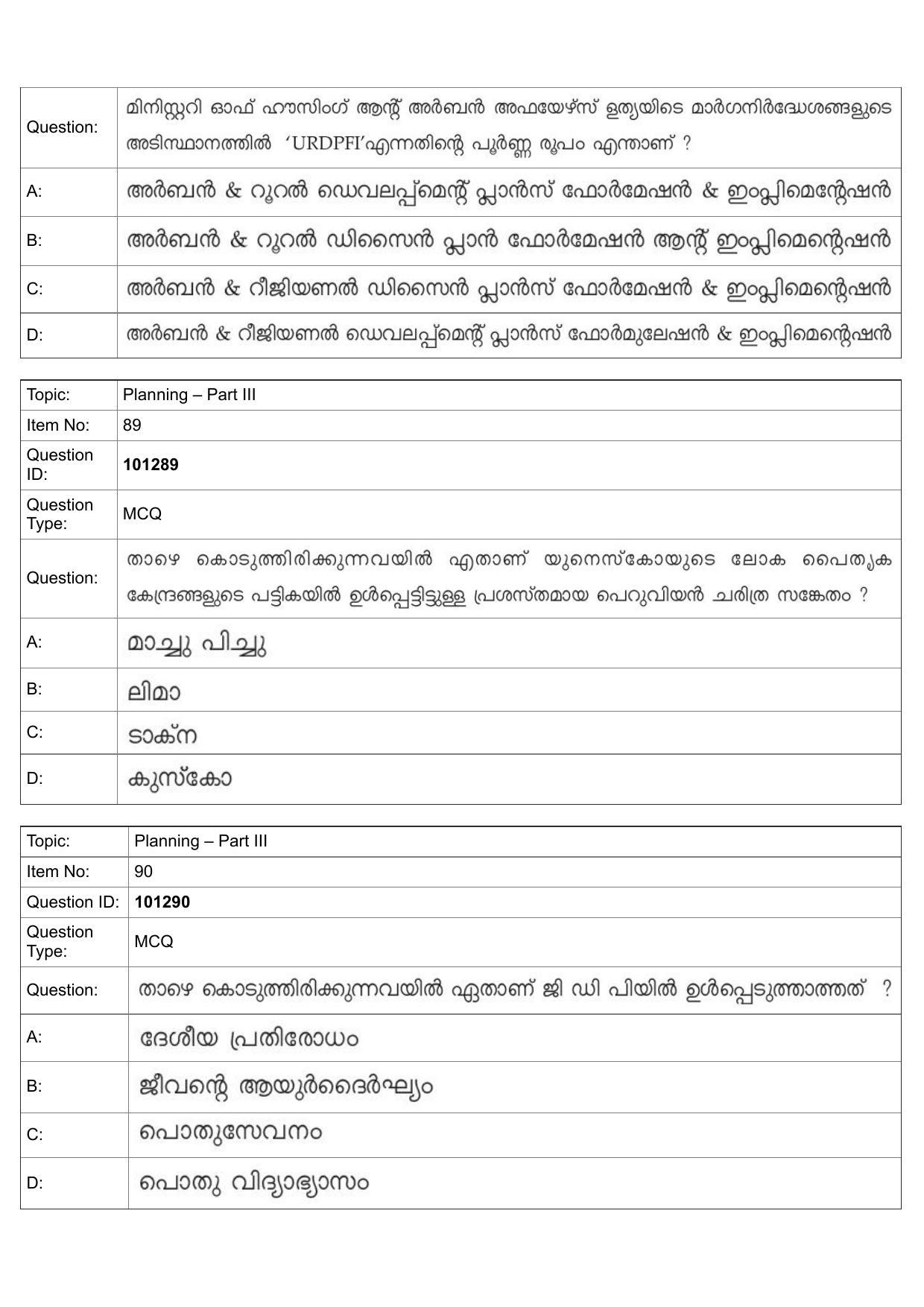 JEE Mains 2022: B Arch & B Planning Malayalam (Shift 1) 30-07-2022 Question Paper - Page 61