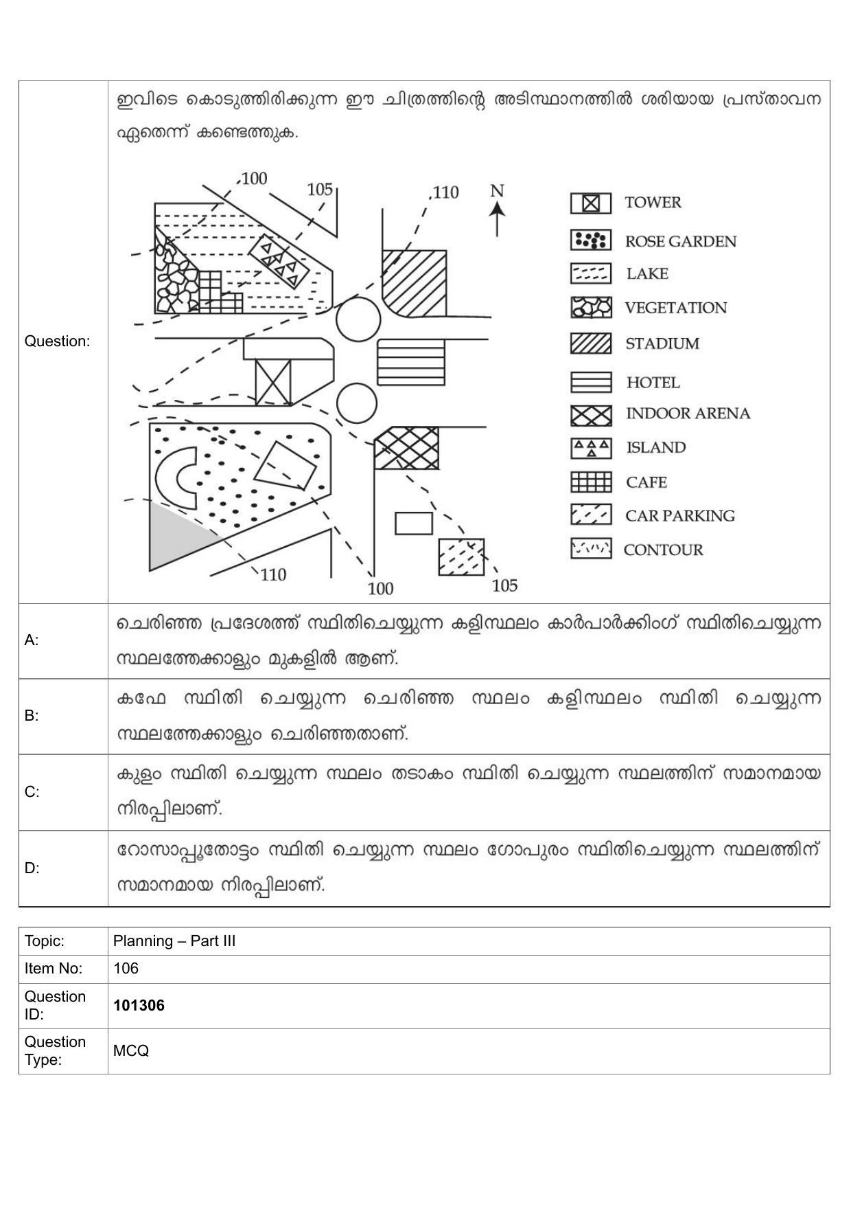 JEE Mains 2022: B Arch & B Planning Malayalam (Shift 1) 30-07-2022 Question Paper - Page 71