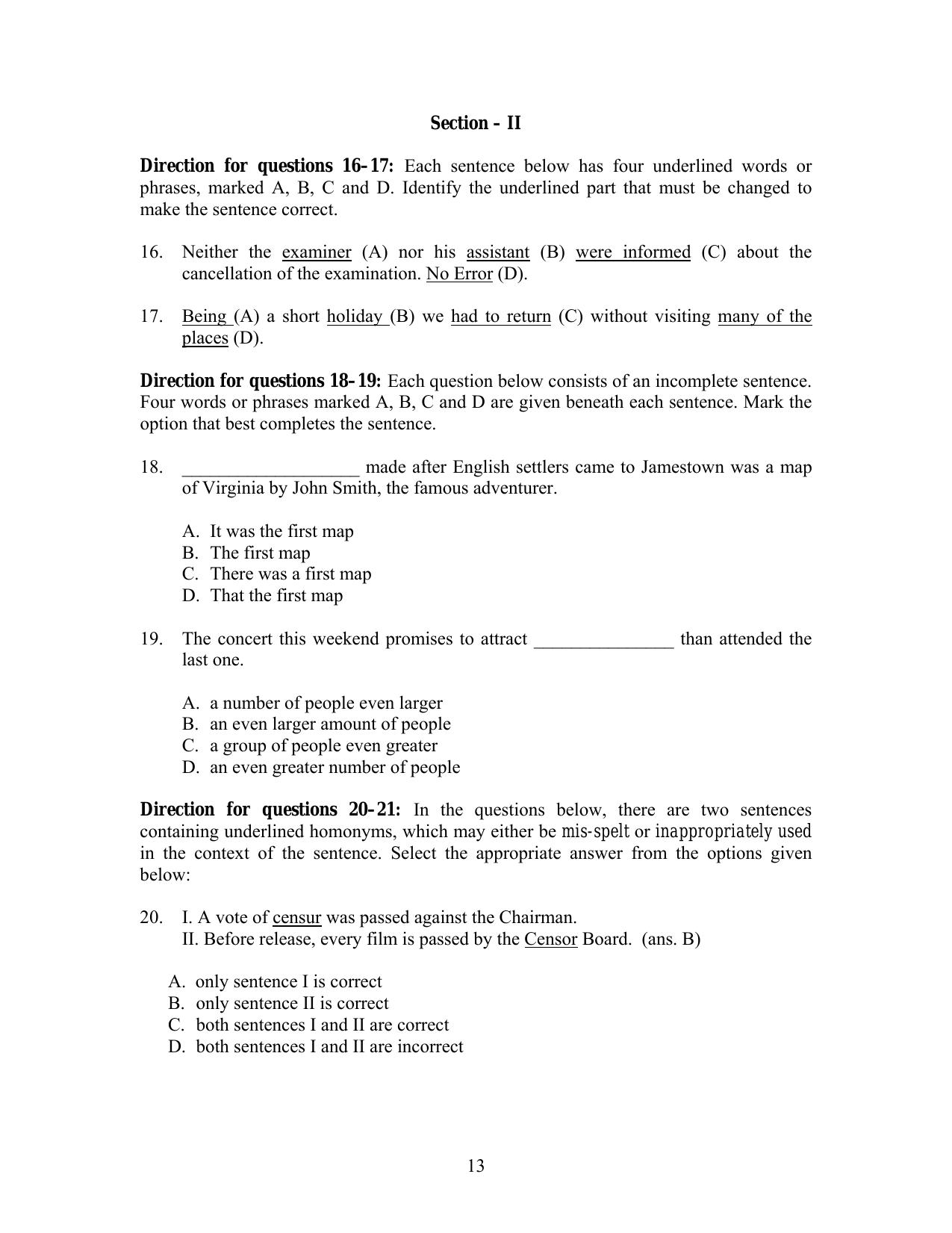 IIFT 2012 Question Paper - Page 13